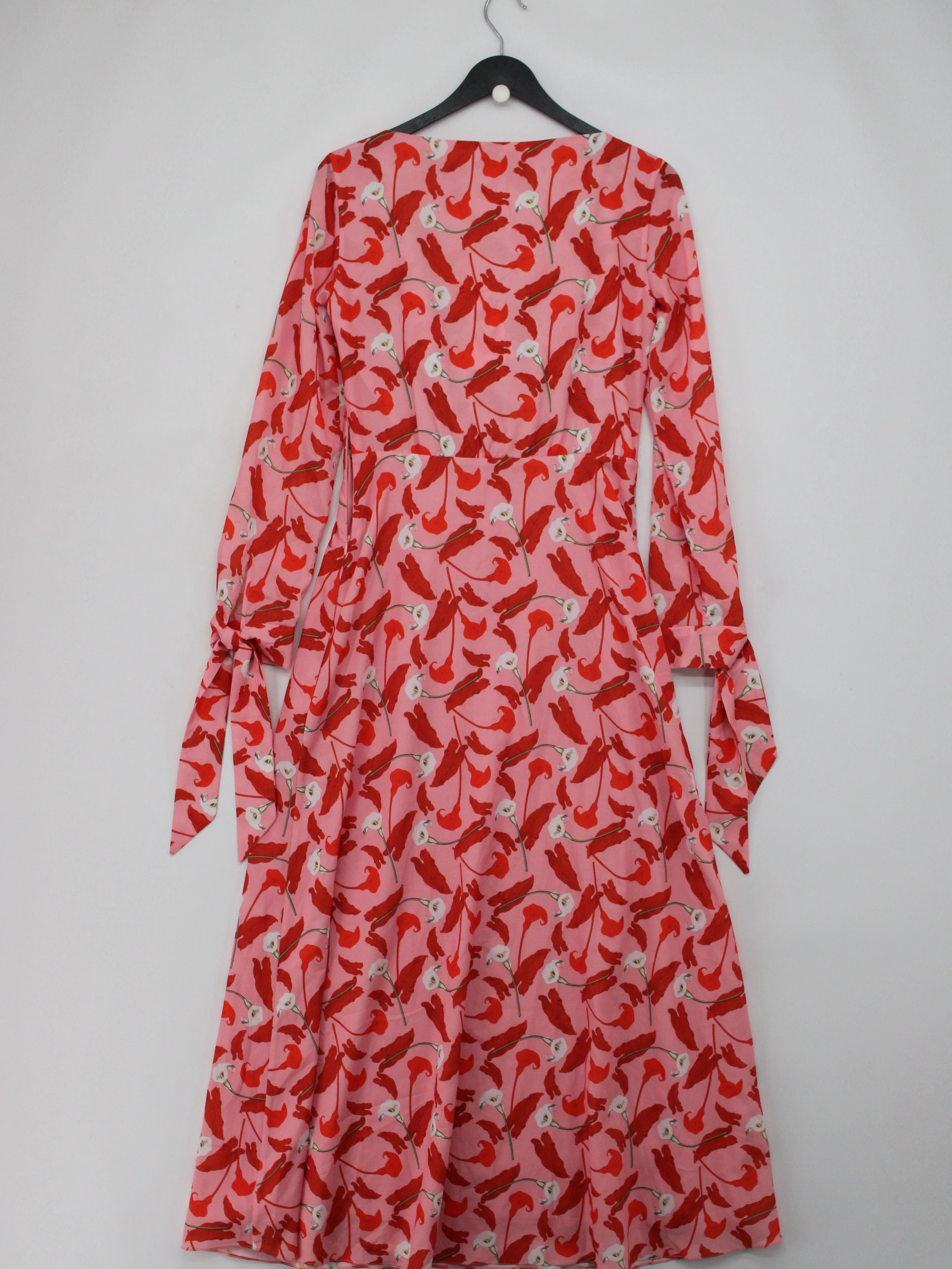 borgo de nor Wrap Midi Dress UK10 in Pink - Image 2