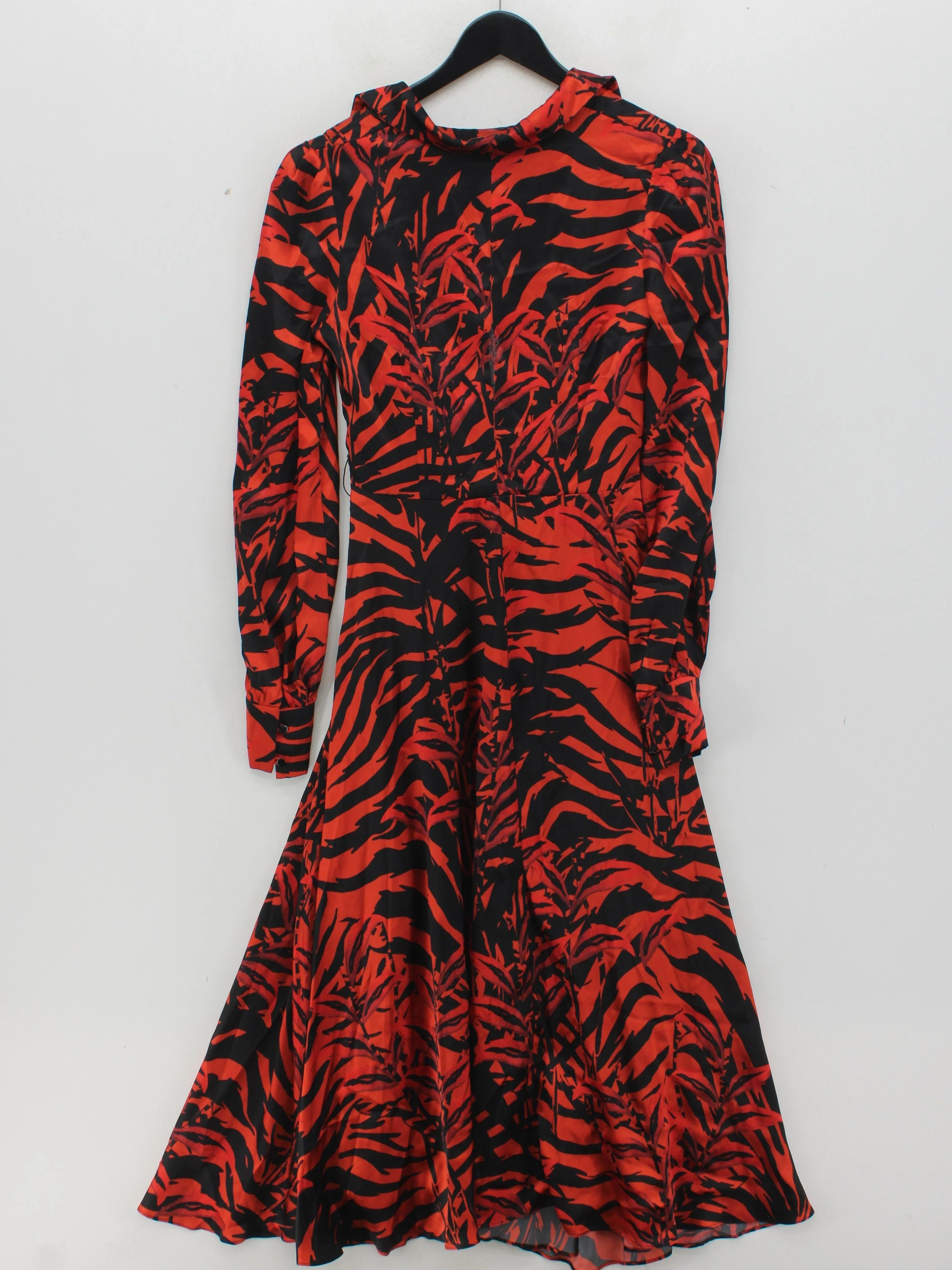 borgo de nor Wrap Midi Dress UK8 in Red - Image 2