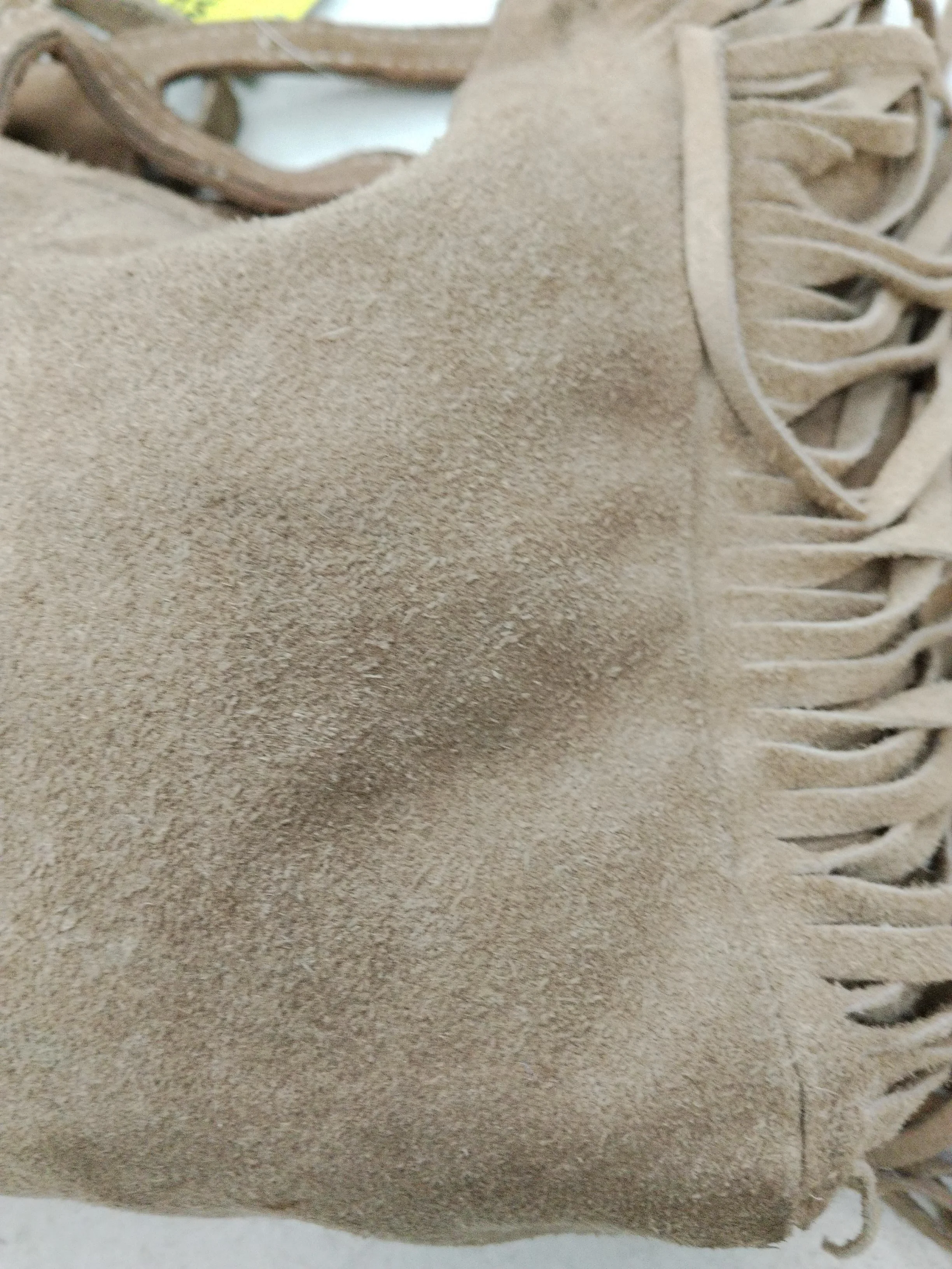 Borse In Pelle Women's Bag Tan 100% Suede Shoulder Bag - Image 3