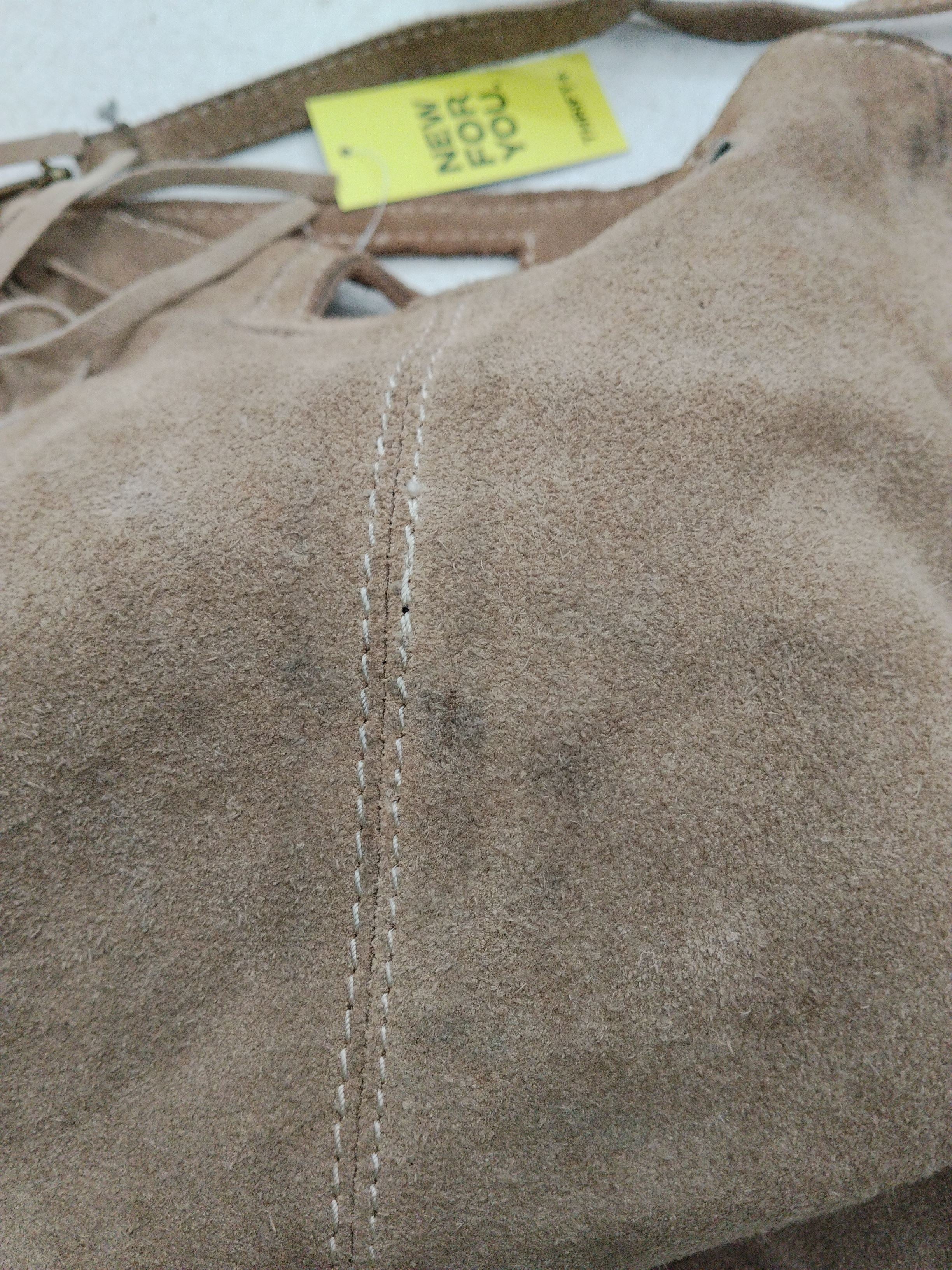 Borse In Pelle Women's Bag Tan 100% Suede Shoulder Bag - Image 6
