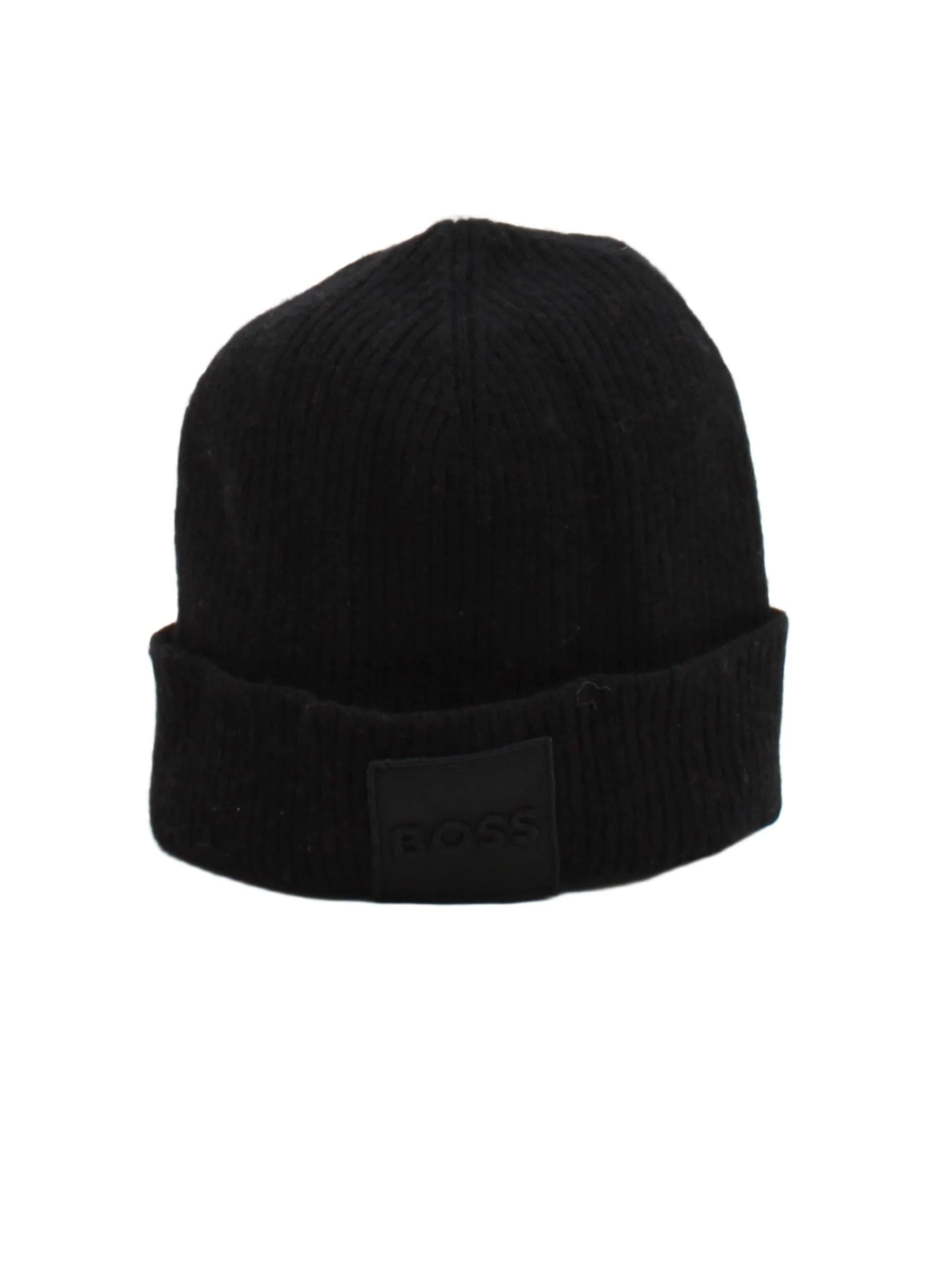 Boss Men's Hat M Black 100% Wool Beanie