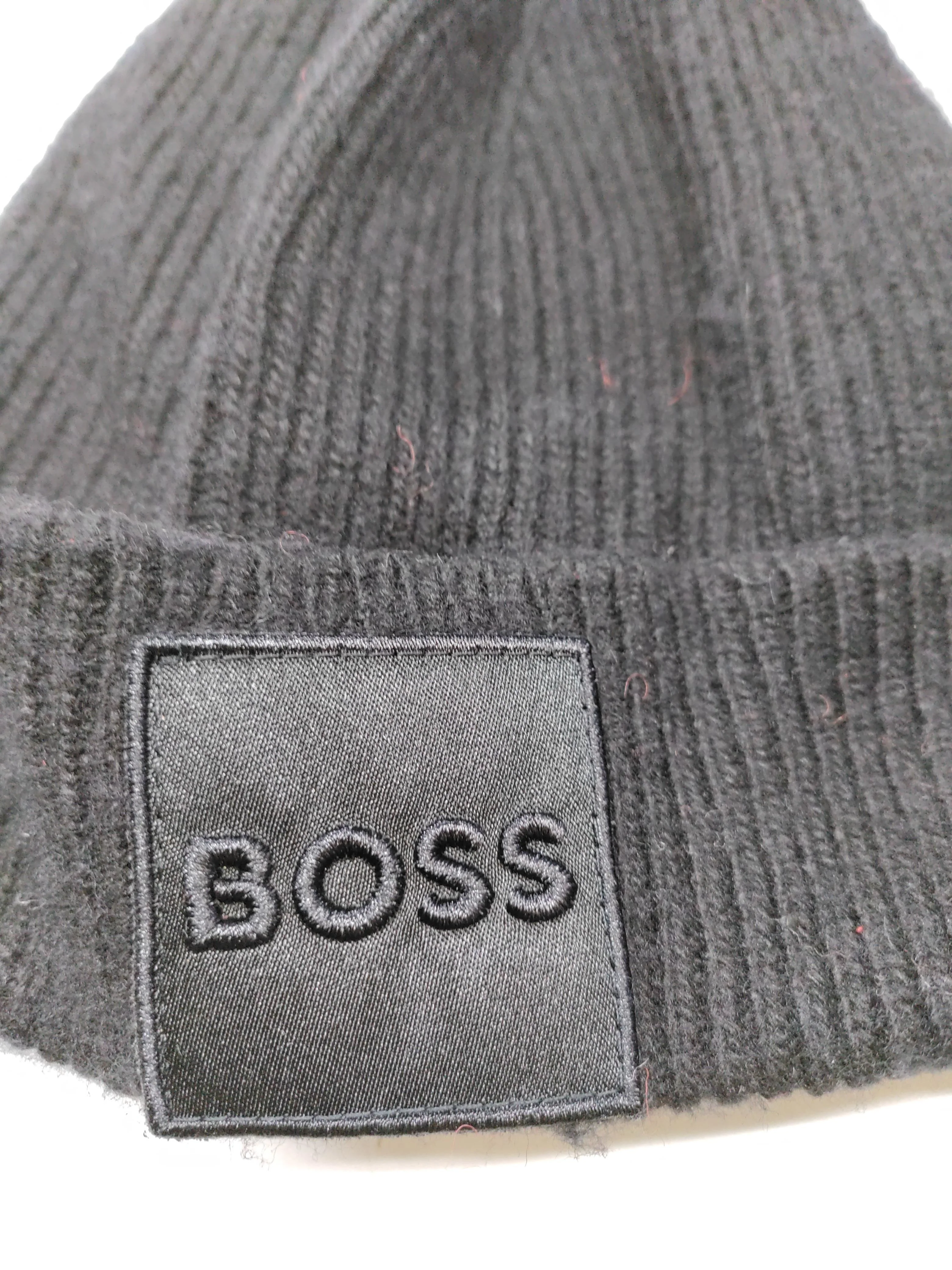 Boss Men's Hat M Black 100% Wool Beanie - Image 5
