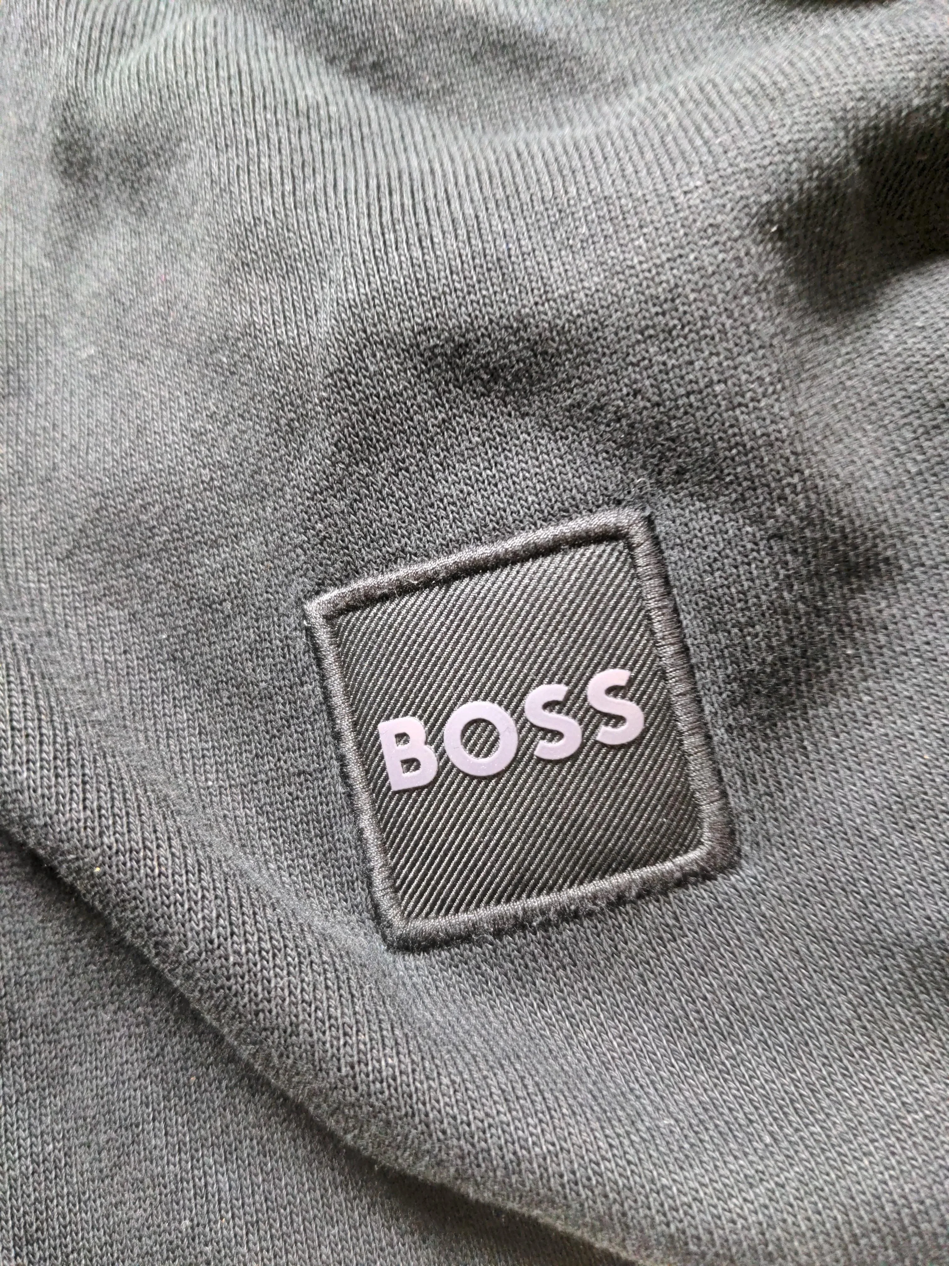 Boss Men's Hoodie L Black 100% Cotton Pullover - Image 5
