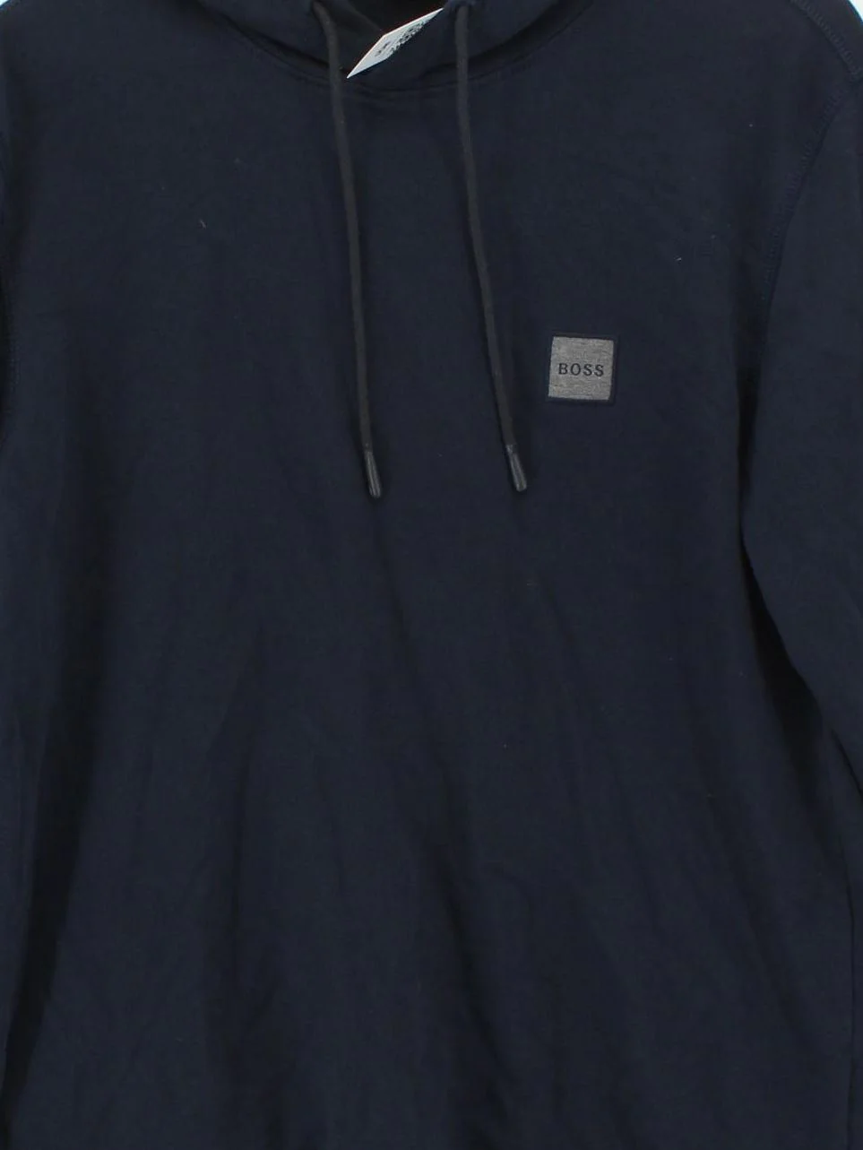 Boss Men's Hoodie L Blue Cotton with Elastane Pullover - Image 3