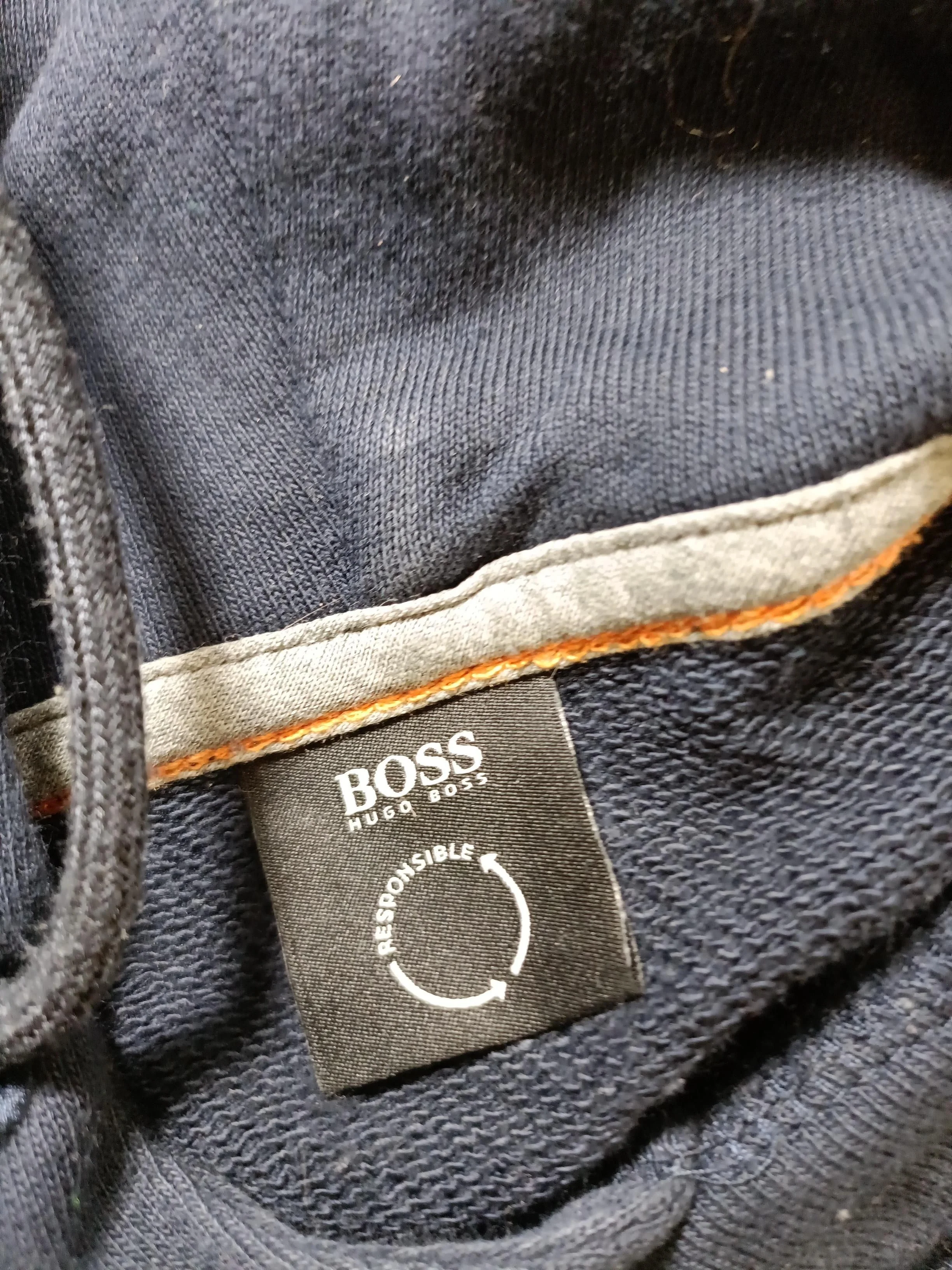 Boss Men's Hoodie L Blue Cotton with Elastane Pullover - Image 5