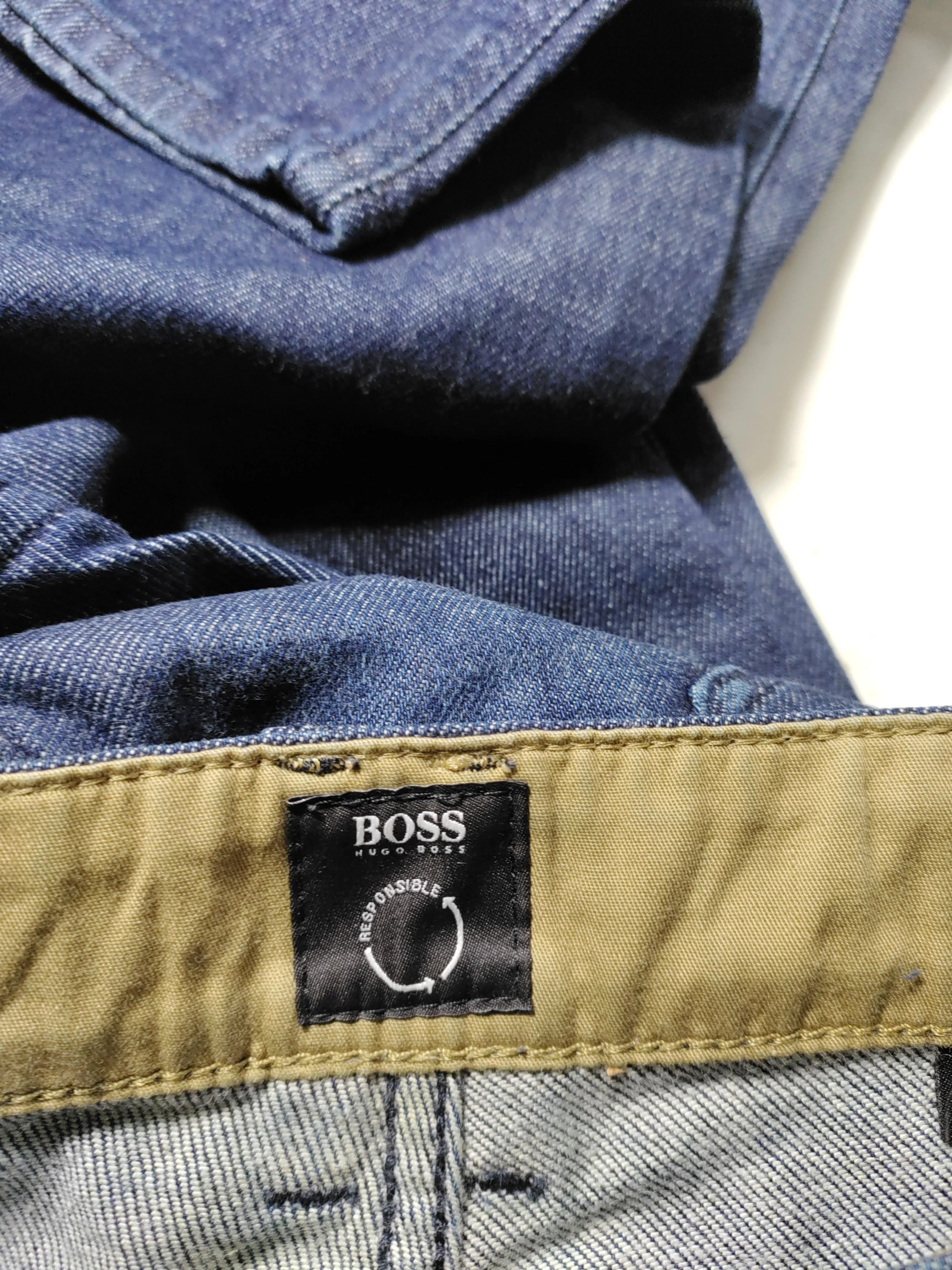 Boss Men's Jeans W 30 in; L 32 in Blue Cotton with Elastane Straight - Image 5