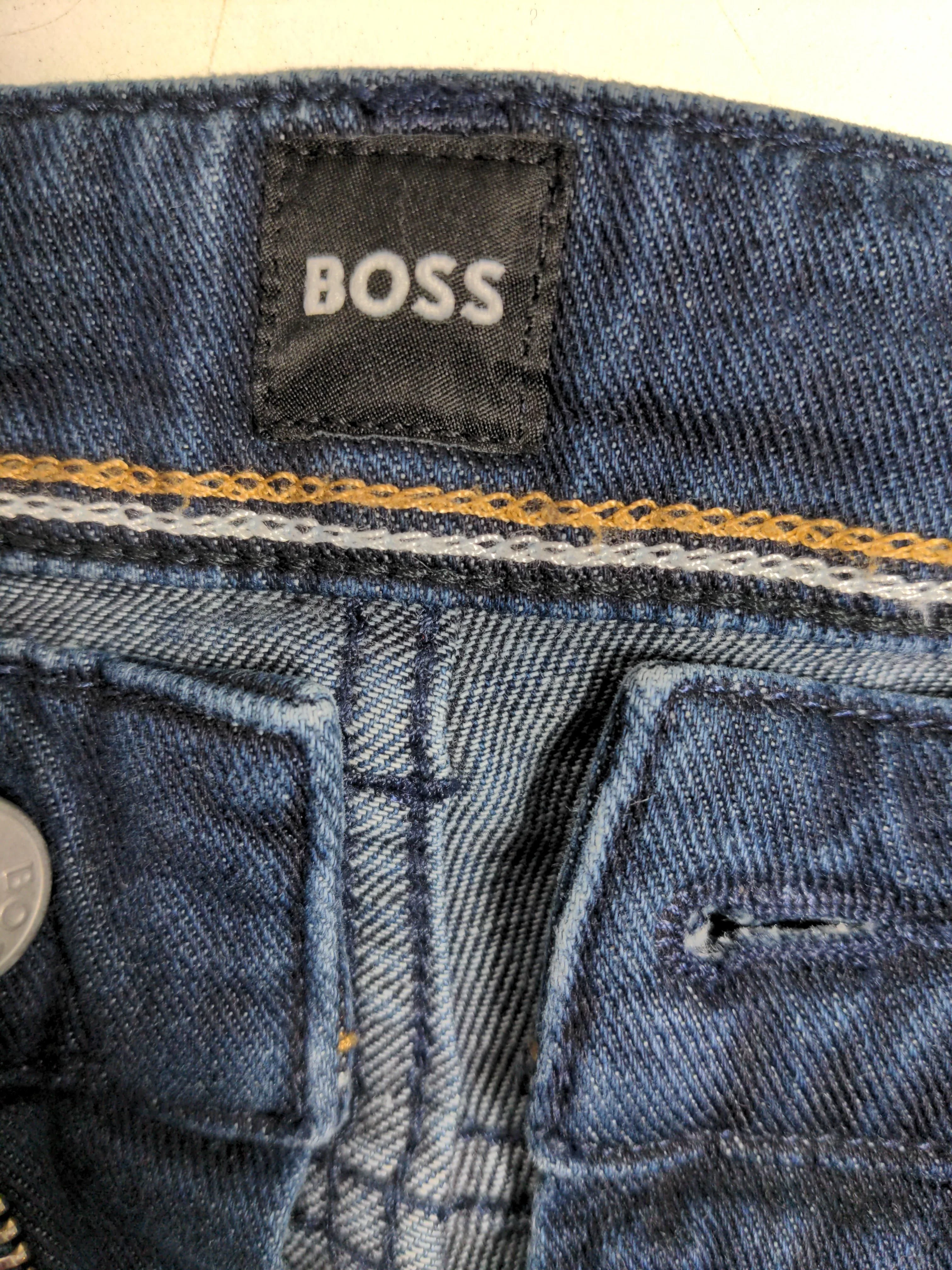 Boss Men's Jeans W 32 in Blue Cotton with Elastane Straight - Image 5