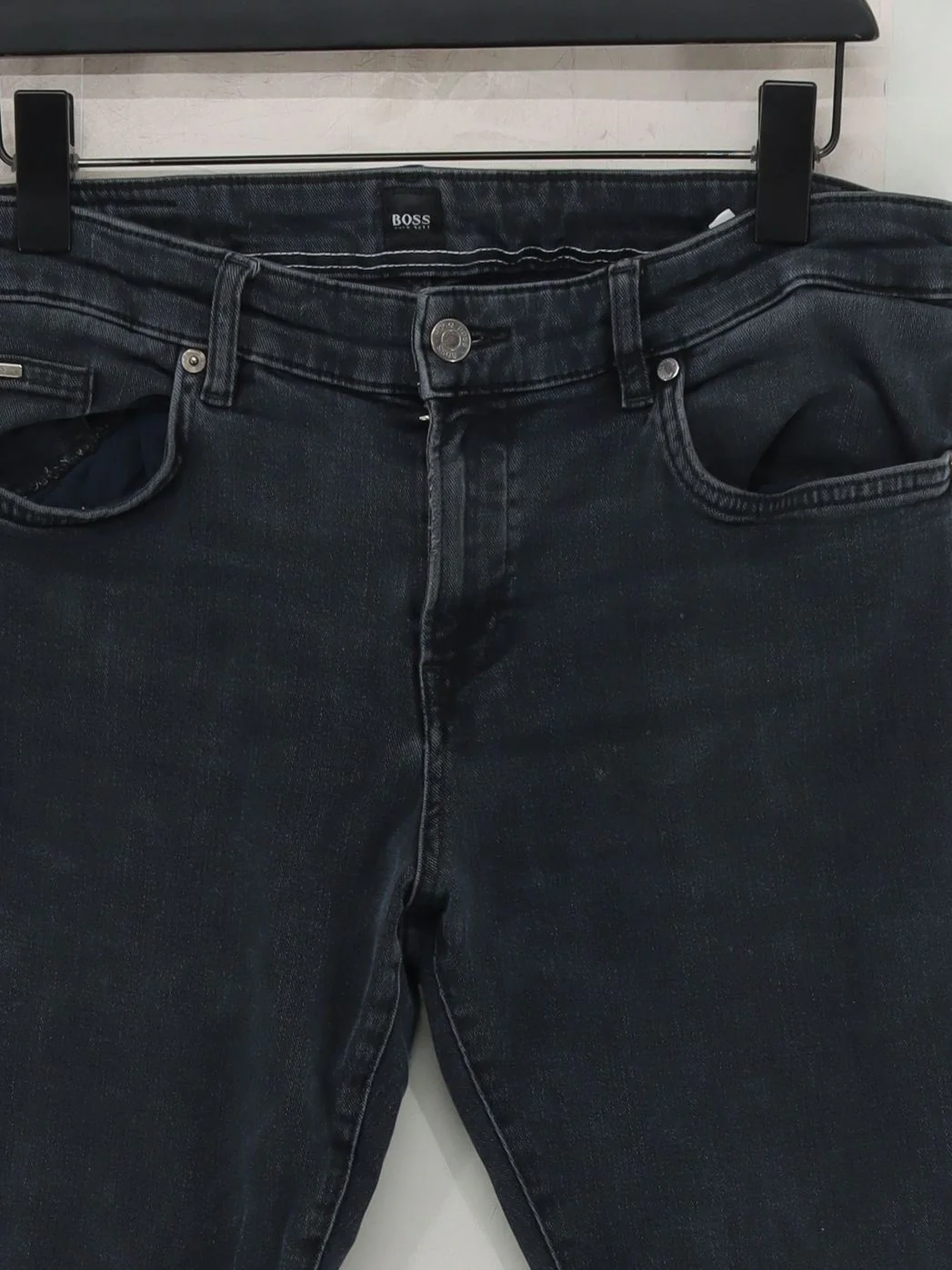 Boss Men's Jeans W 36 in Black Cotton with Elastane Skinny - Image 3