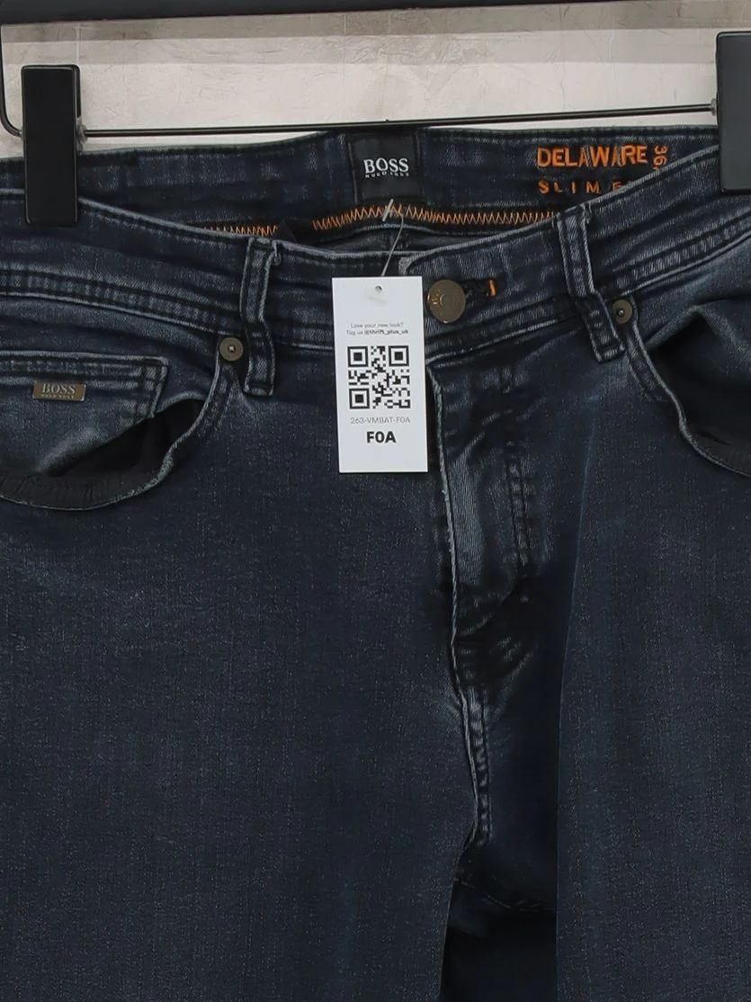 Boss Men's Jeans W 36 in Blue Cotton with Elastane Straight - Image 3