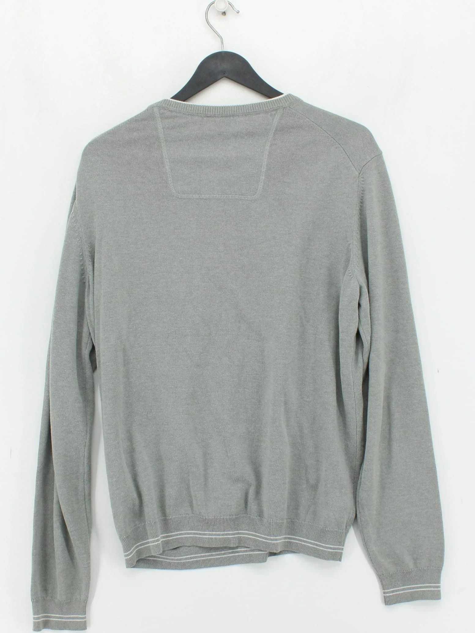 Boss Men's Jumper M Grey Cotton with Acrylic Crew Neck Pullover - Image 2