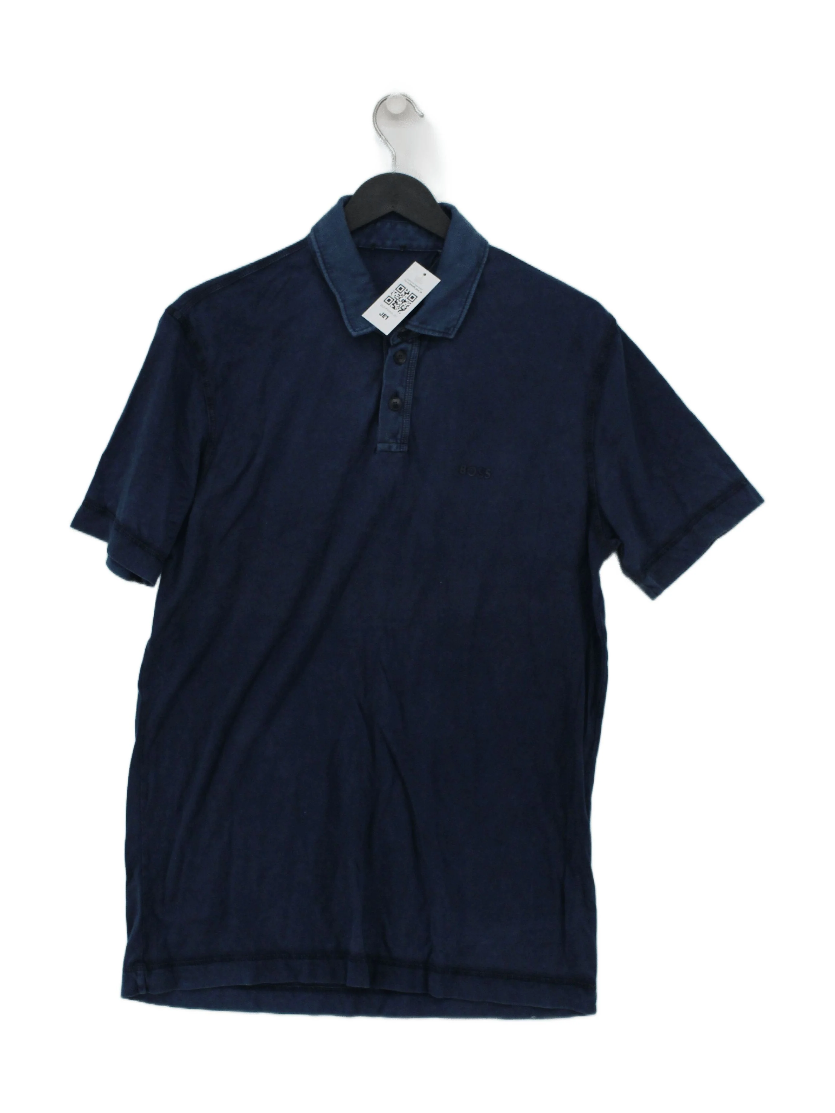 Boss Men's Polo M Blue 100% Cotton Basic