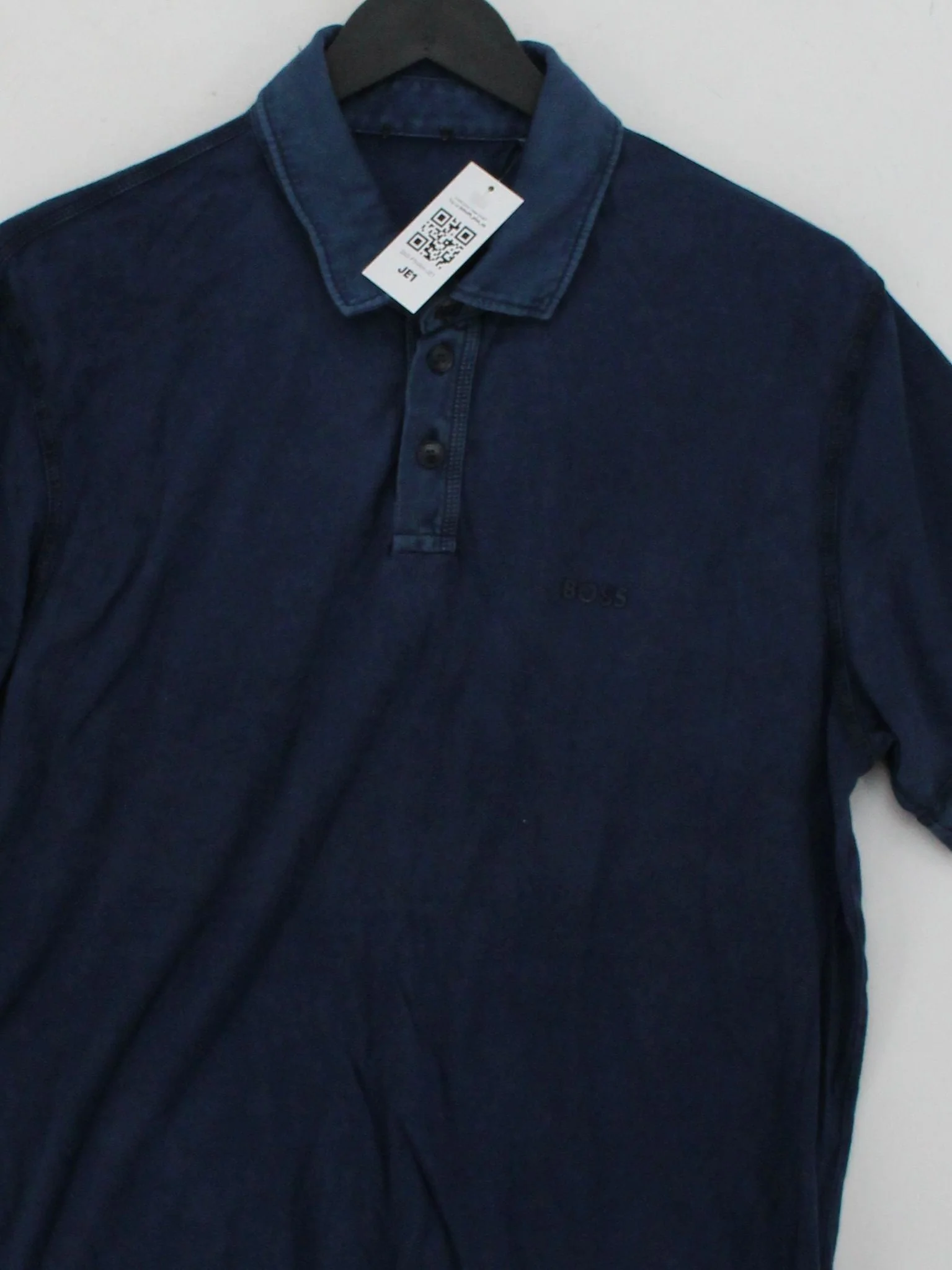Boss Men's Polo M Blue 100% Cotton Basic - Image 3