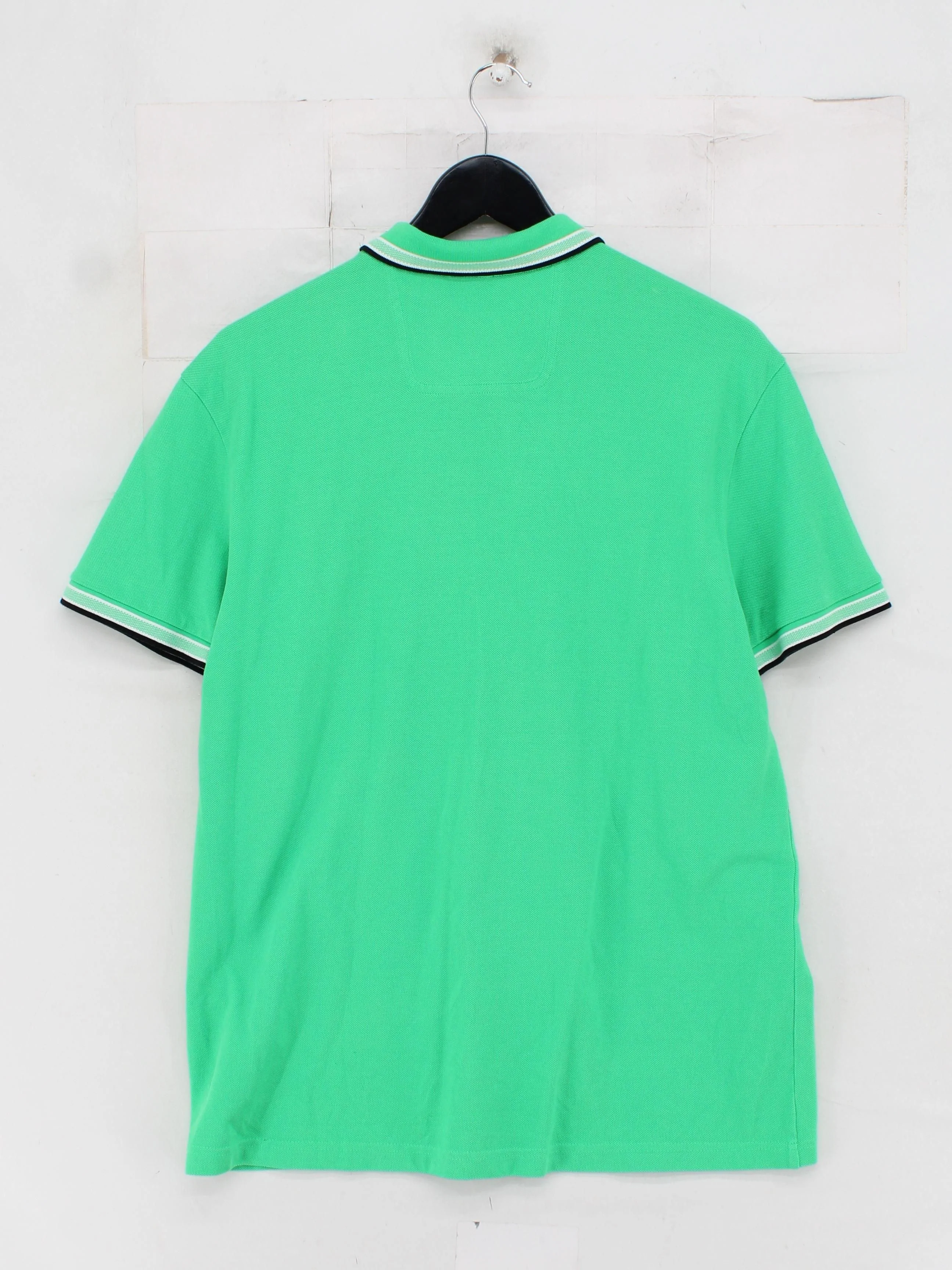 Boss Men's Polo M Green 100% Cotton Basic - Image 2