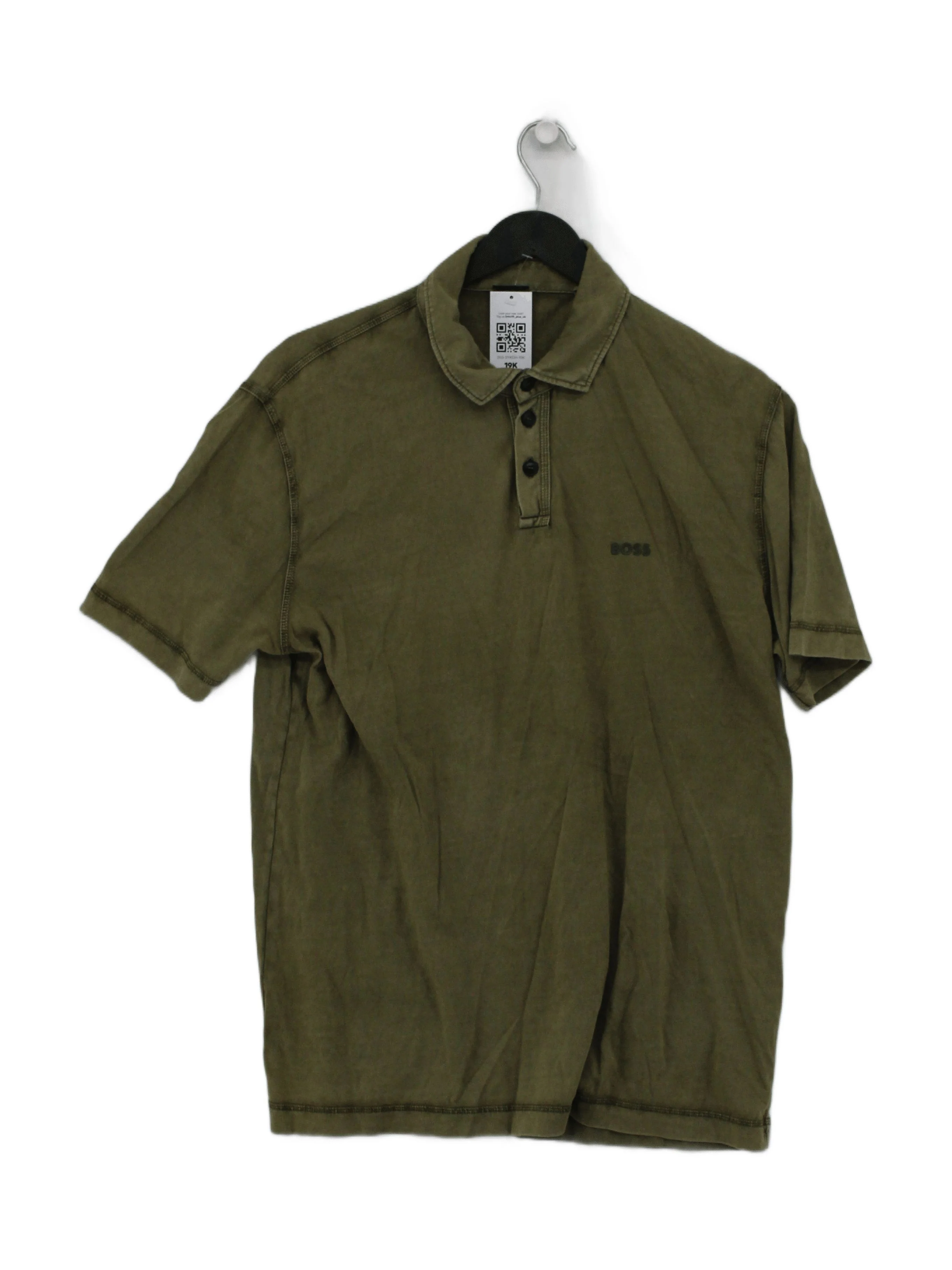 Boss Men's Polo S Green 100% Cotton Basic