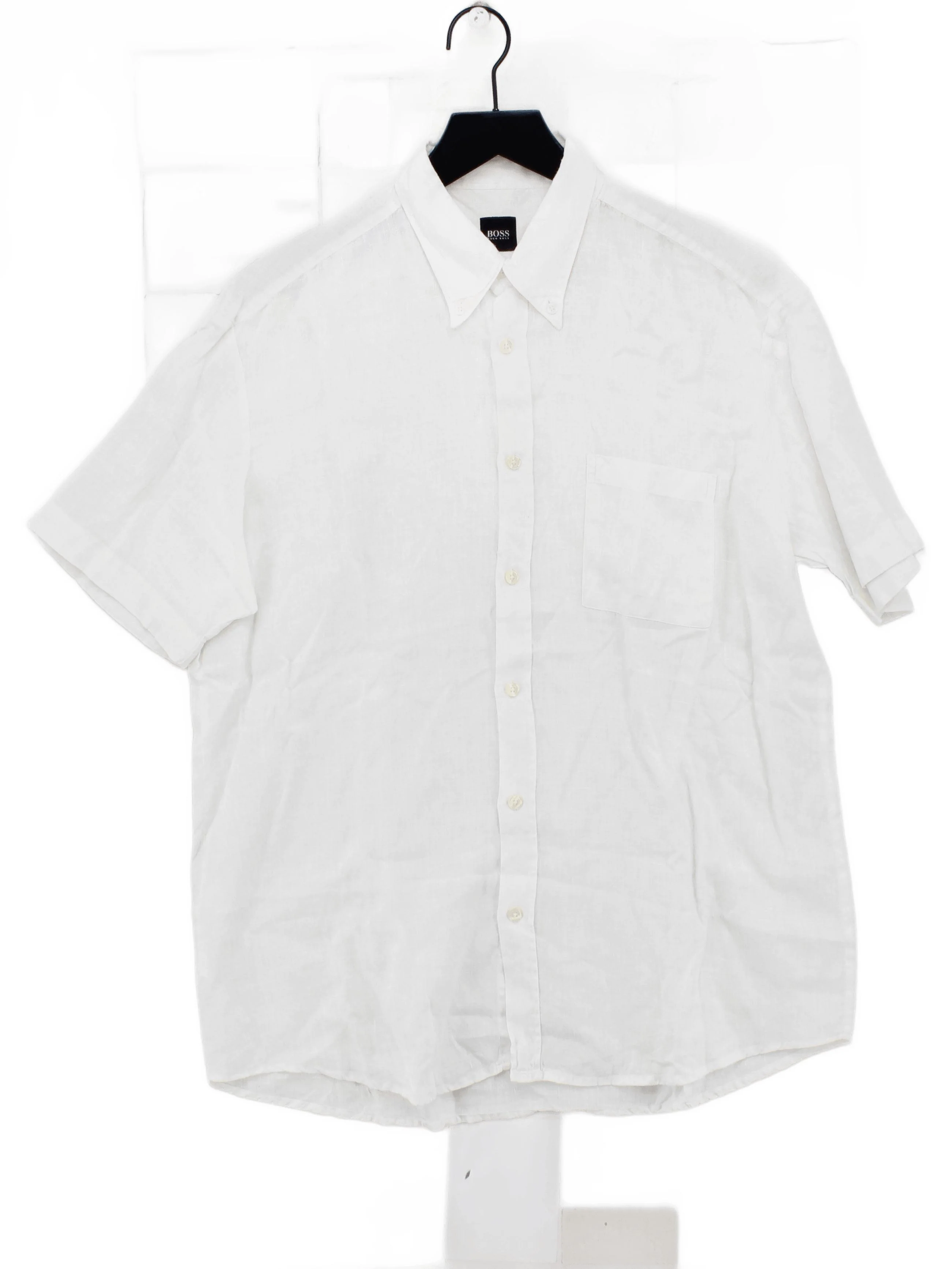 Boss Men's Shirt L White 100% Cotton Basic