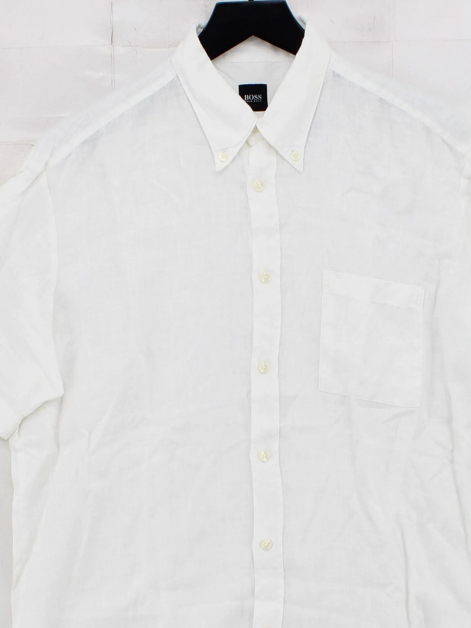 Boss Men's Shirt L White 100% Cotton Basic - Image 3