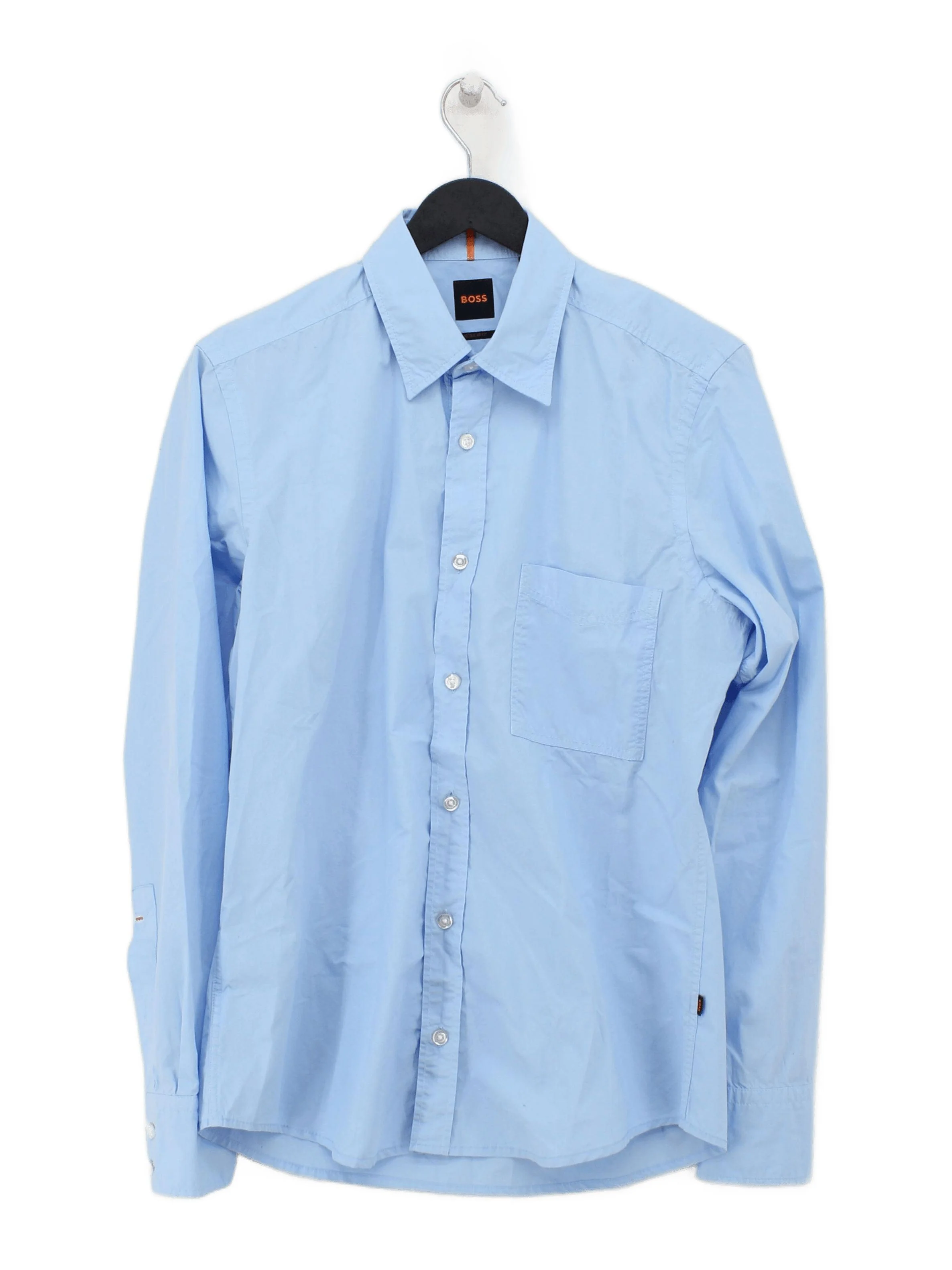 Boss Men's Shirt M Blue 100% Cotton Basic