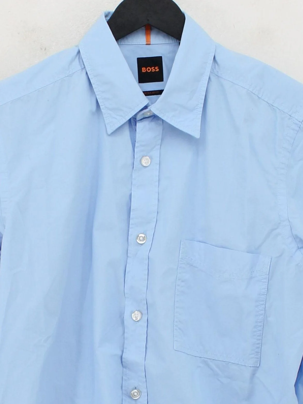 Boss Men's Shirt M Blue 100% Cotton Basic - Image 3