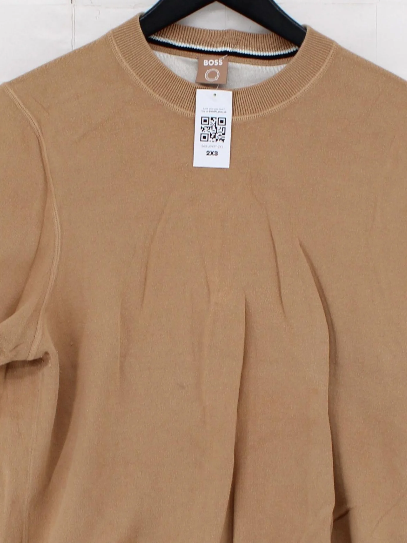 Boss Men's T-Shirt L Tan 100% Cotton Basic - Image 3
