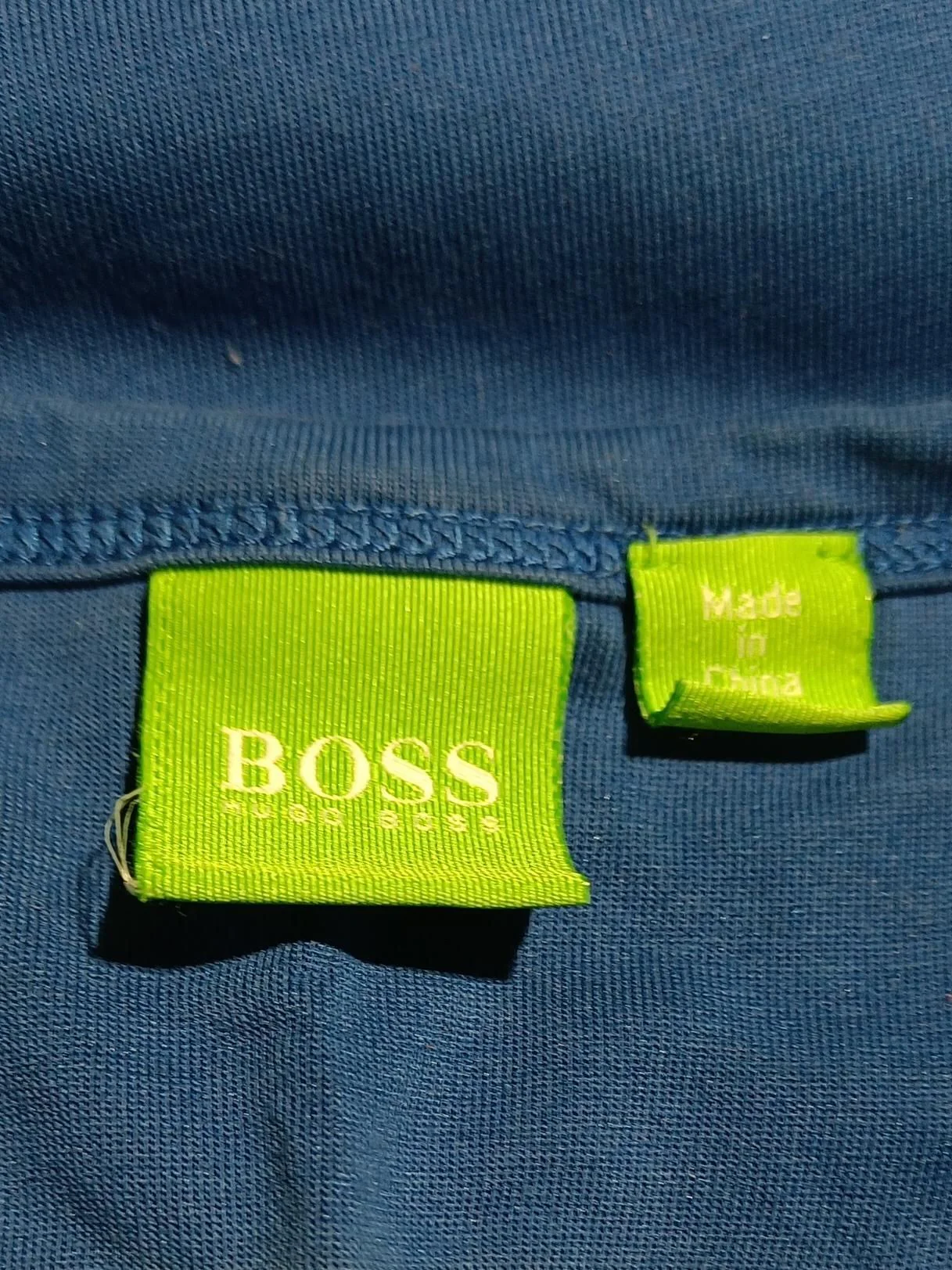 Boss Men's T-Shirt M Blue Graphic Cotton with Polyester Basic - Image 5