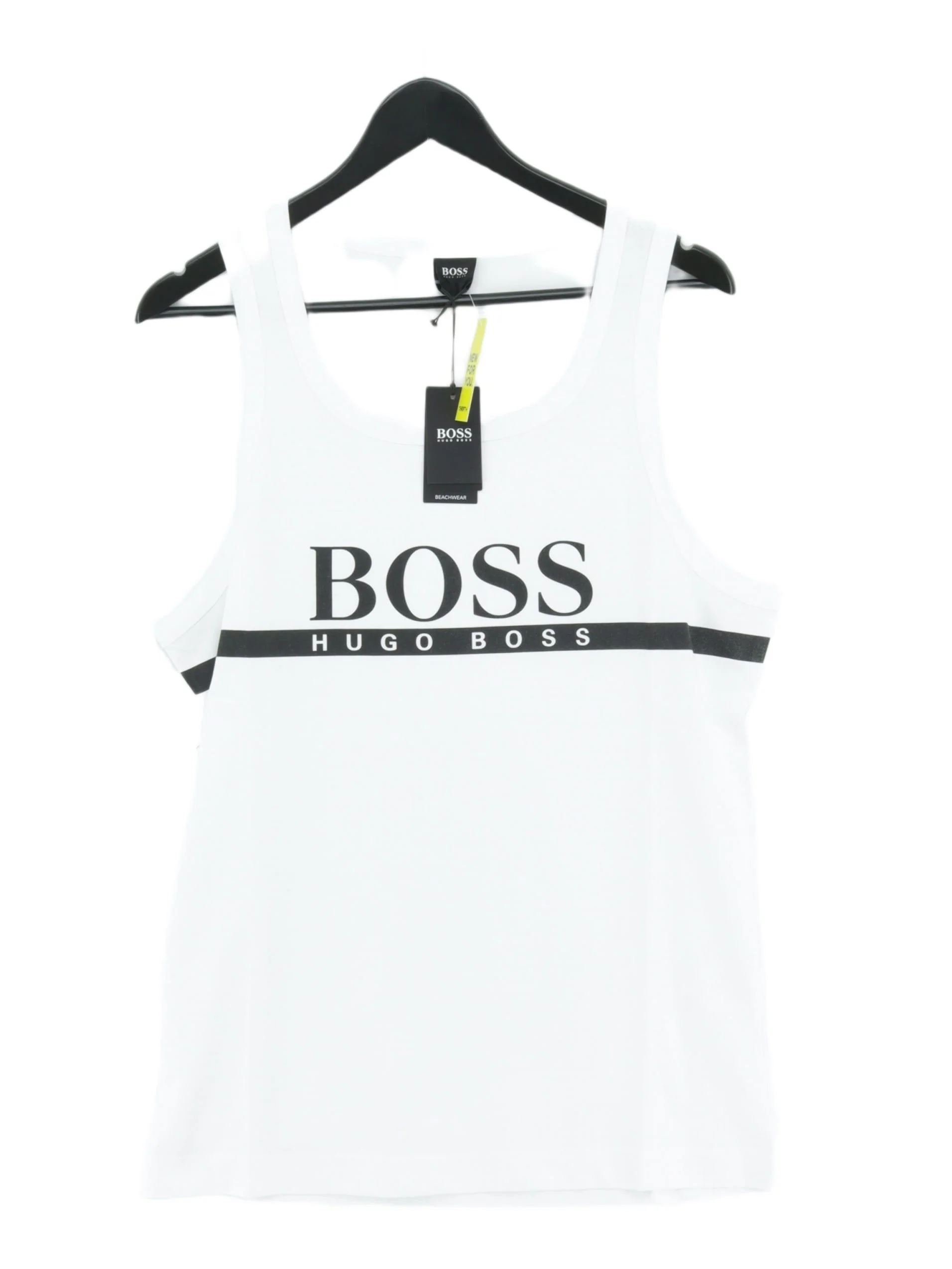 Boss Men's T-Shirt M White 100% Cotton Basic New with tags