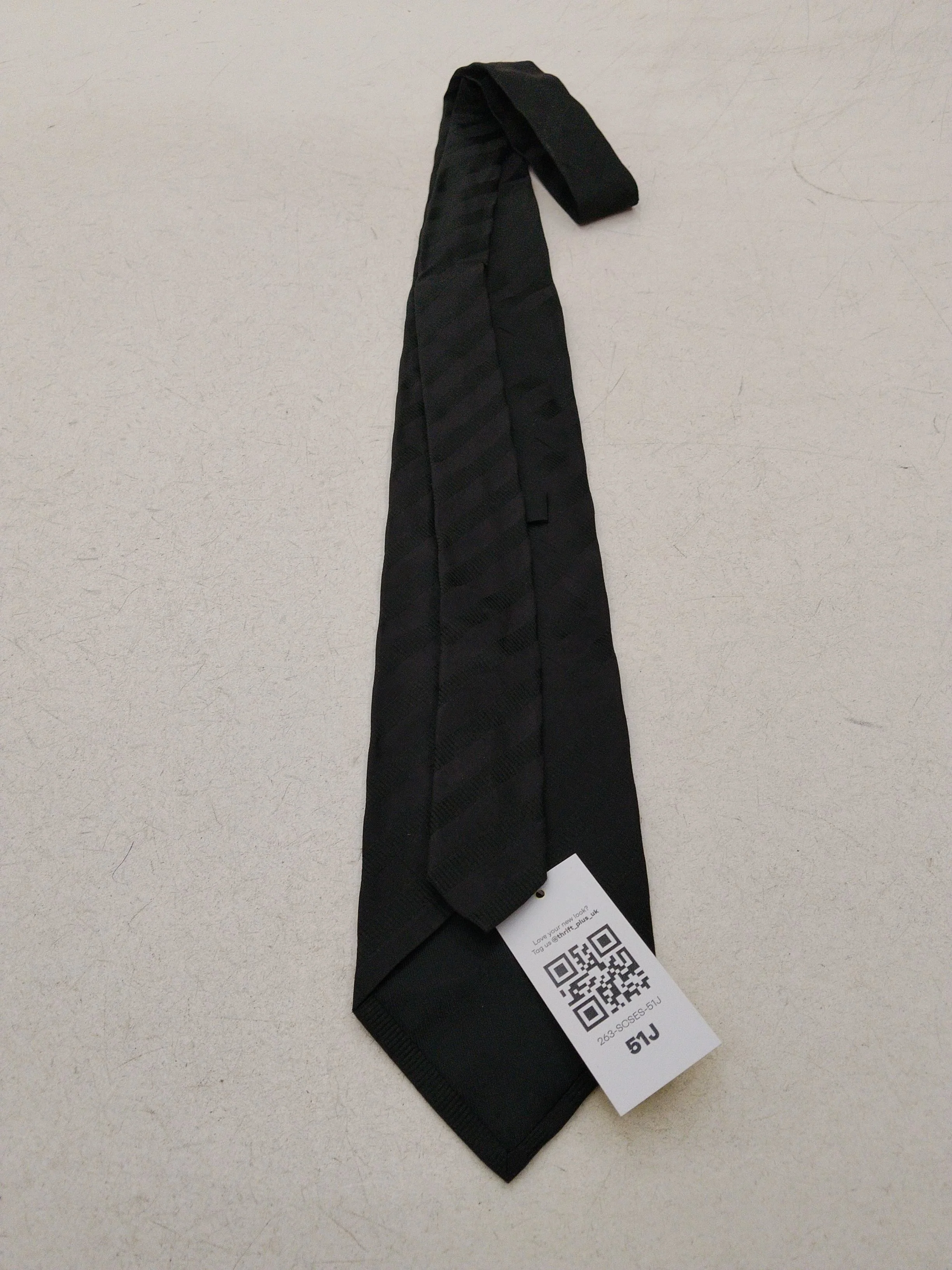 Boss Men's Tie Black Striped 100% Silk - Image 2