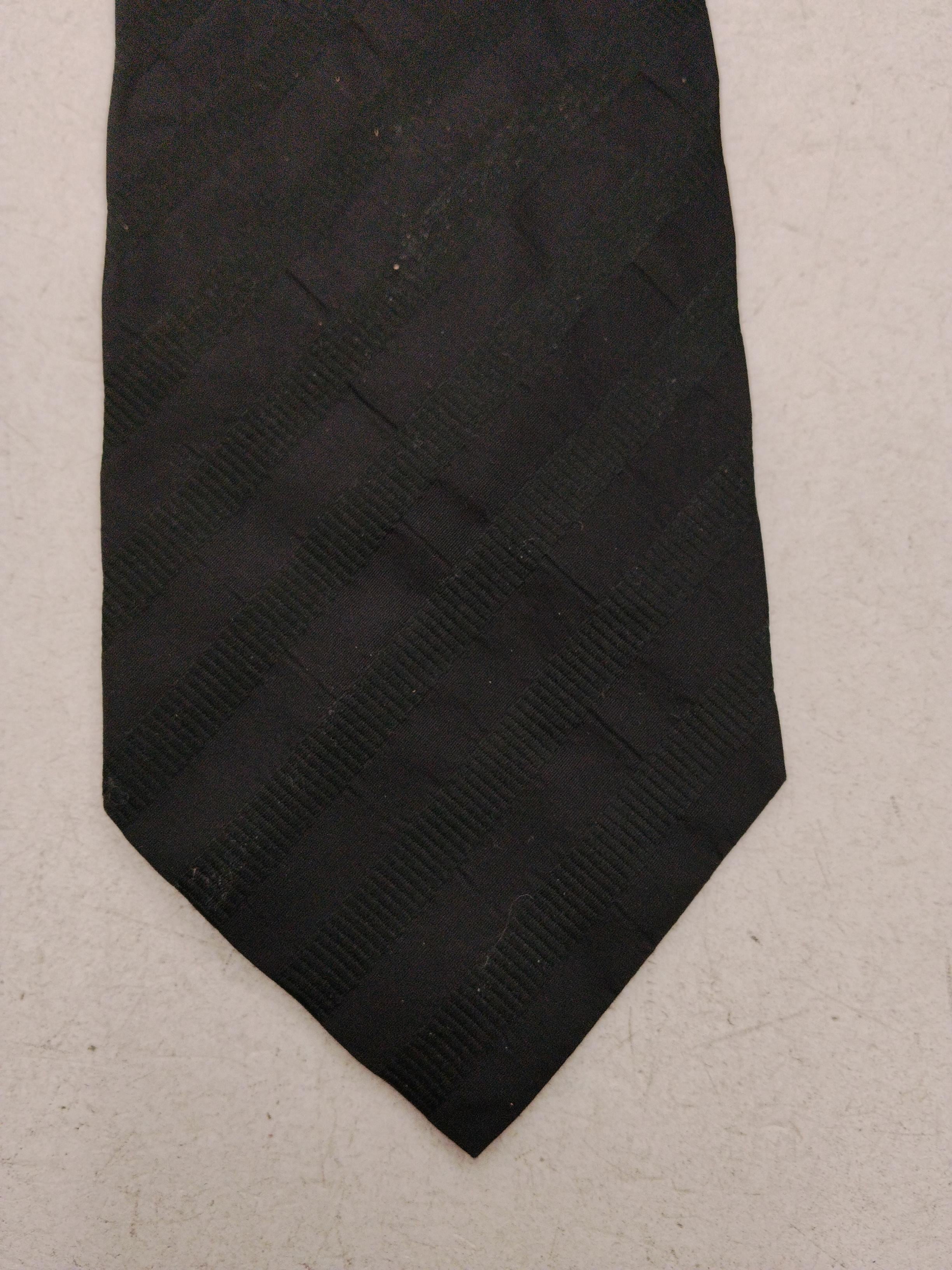 Boss Men's Tie Black Striped 100% Silk - Image 3