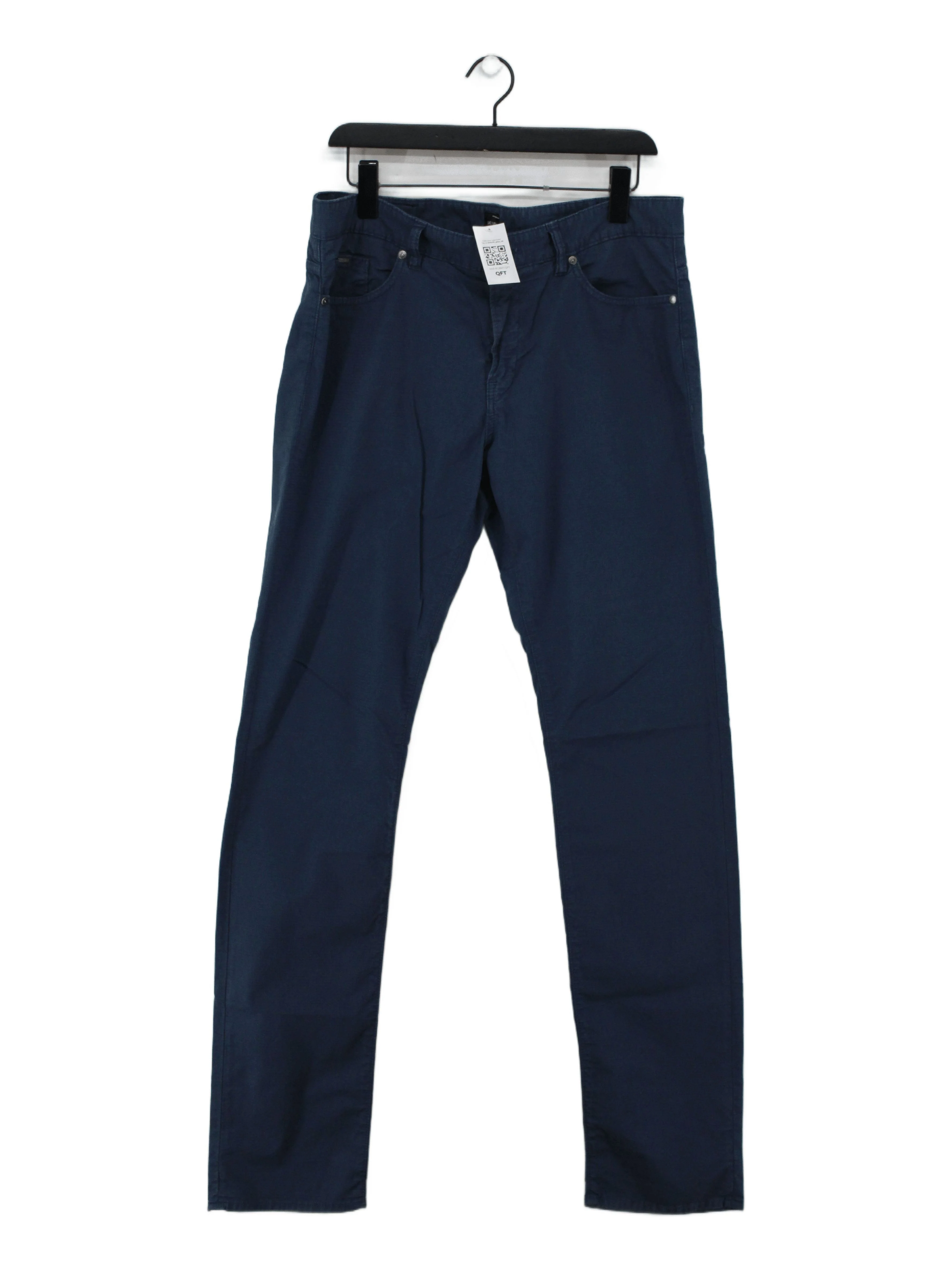 Boss Men's Trousers L Blue 100% Cotton Straight Chino