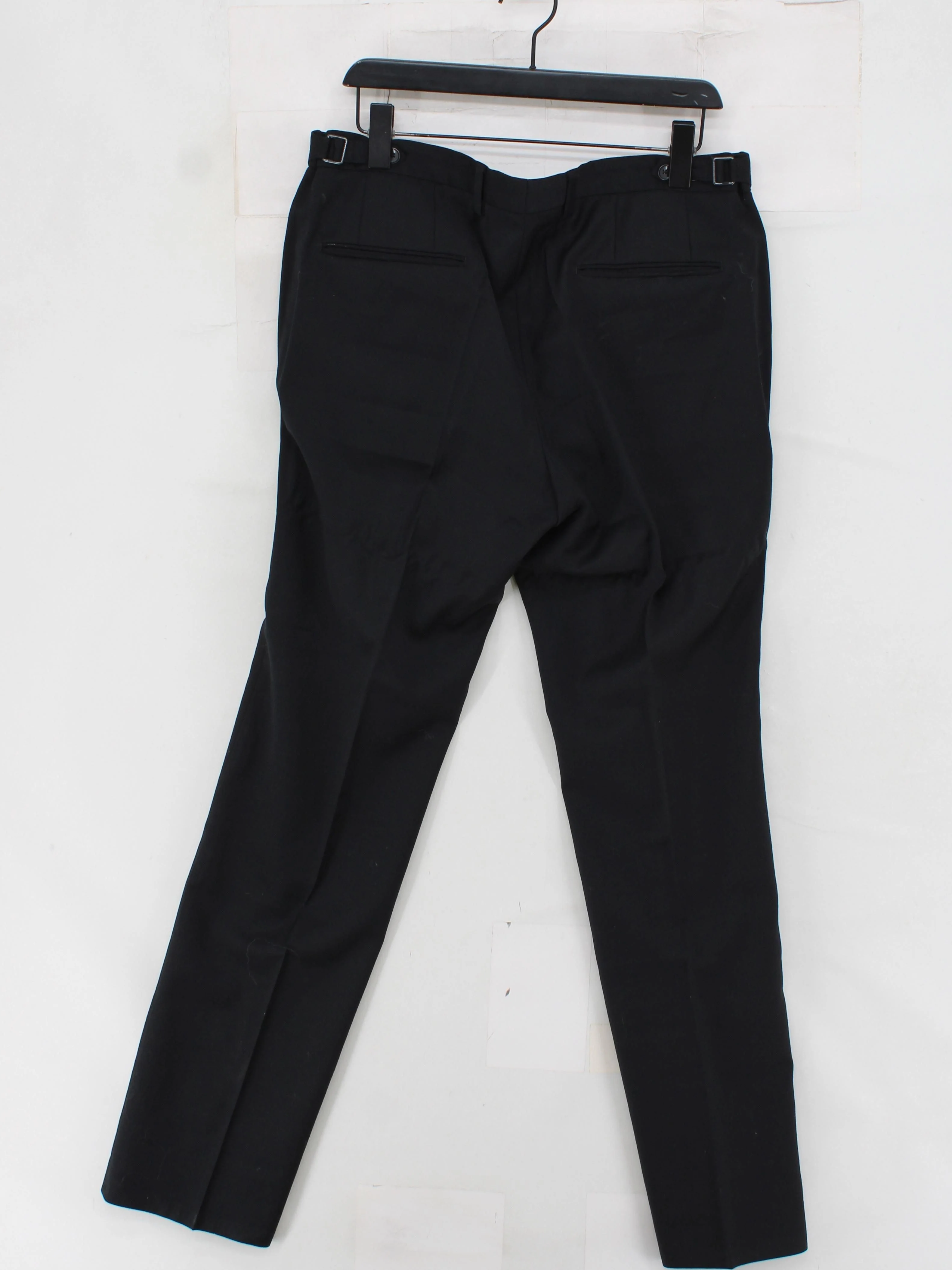 Boss Men's Trousers W 36 in Black 100% Wool Straight Chino - Image 2