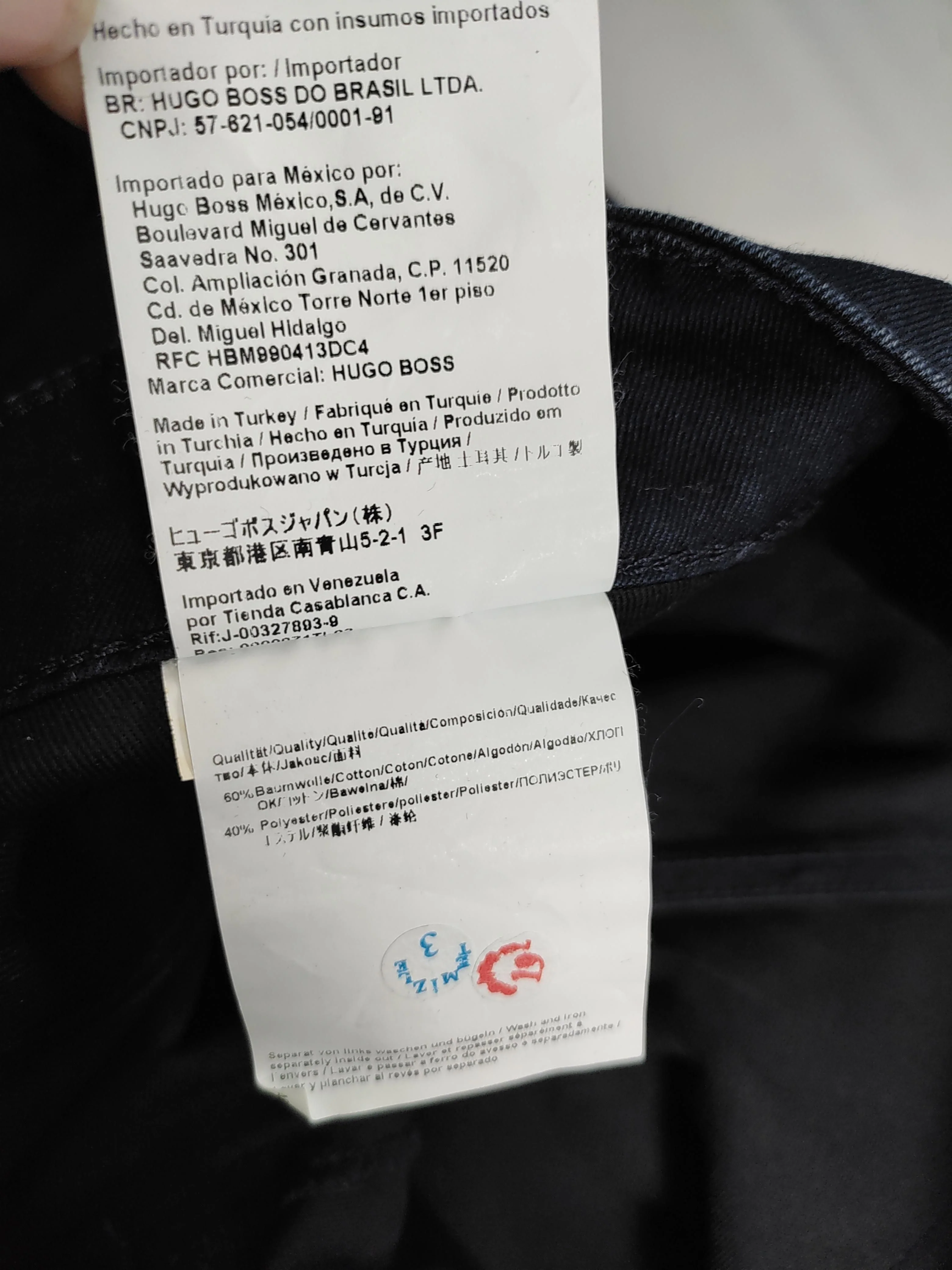 Boss Men's Trousers W 36 in Blue Cotton with Polyester Straight Chino - Image 6