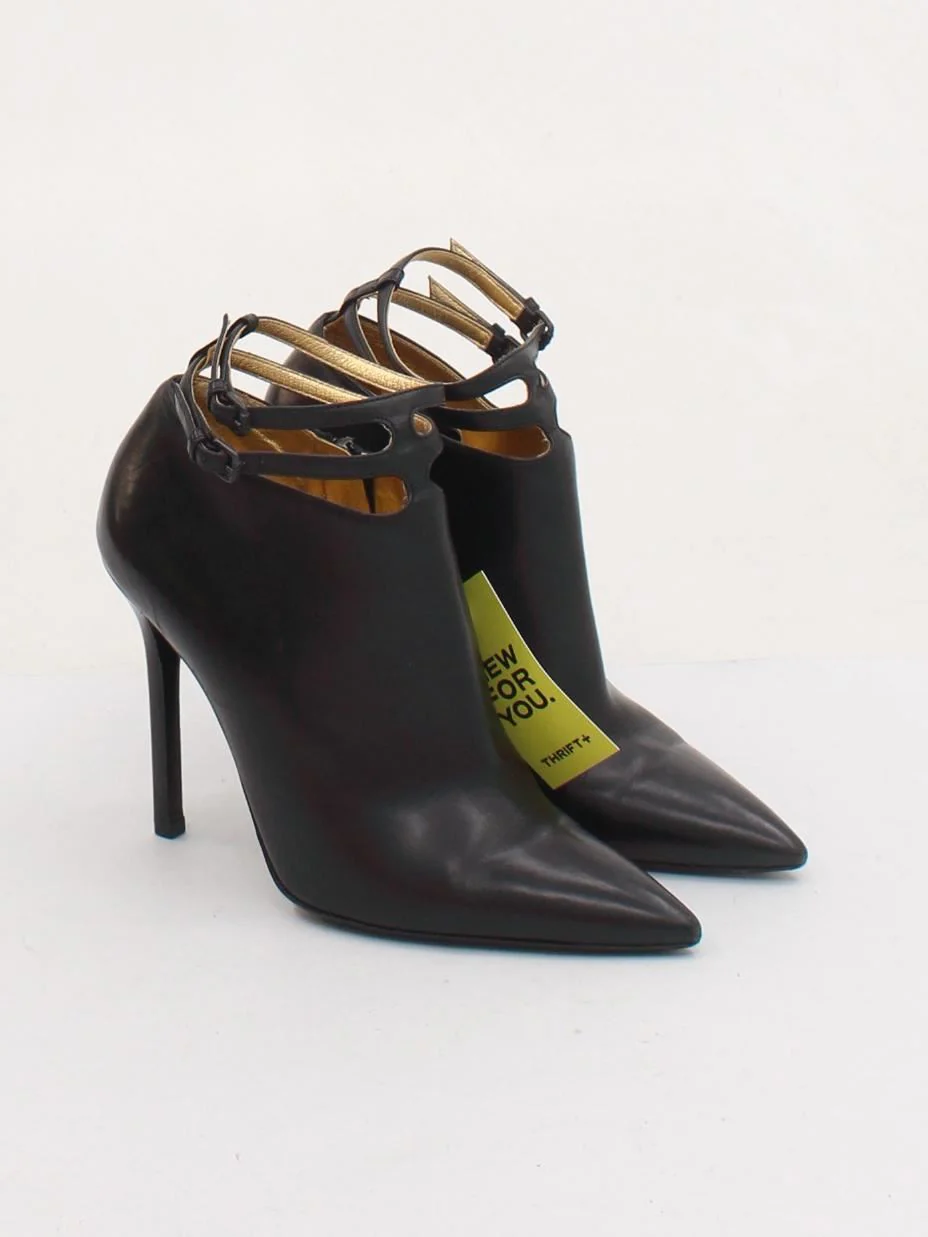 Bottega Veneta Women's Boots UK 4 Black 100% Leather Combat - Image 4