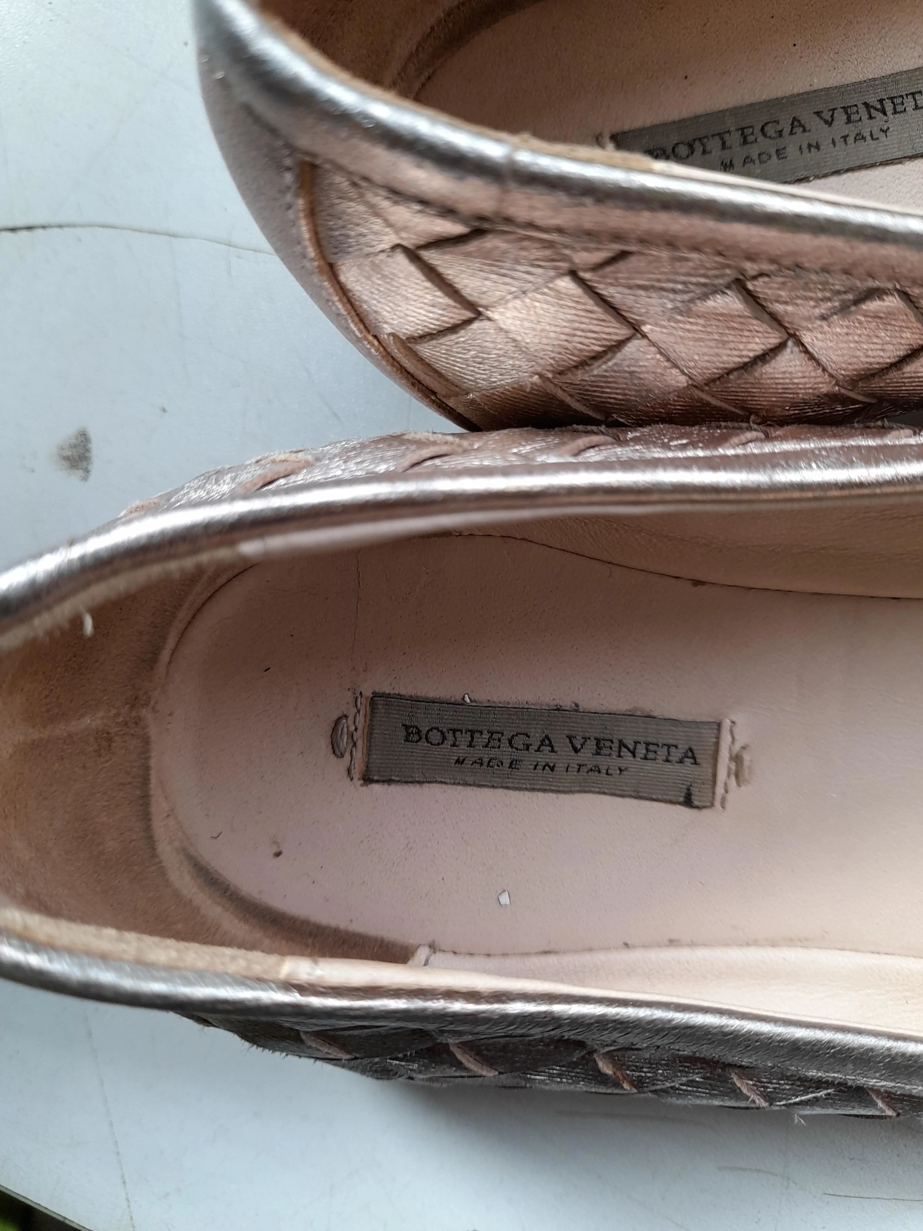 Bottega Veneta Women's Flat Shoes UK 3.5 Gold 100% Leather Ballet - Image 10