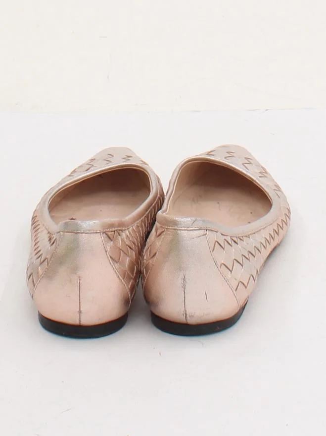 Bottega Veneta Women's Flat Shoes UK 3.5 Gold 100% Leather Ballet - Image 3