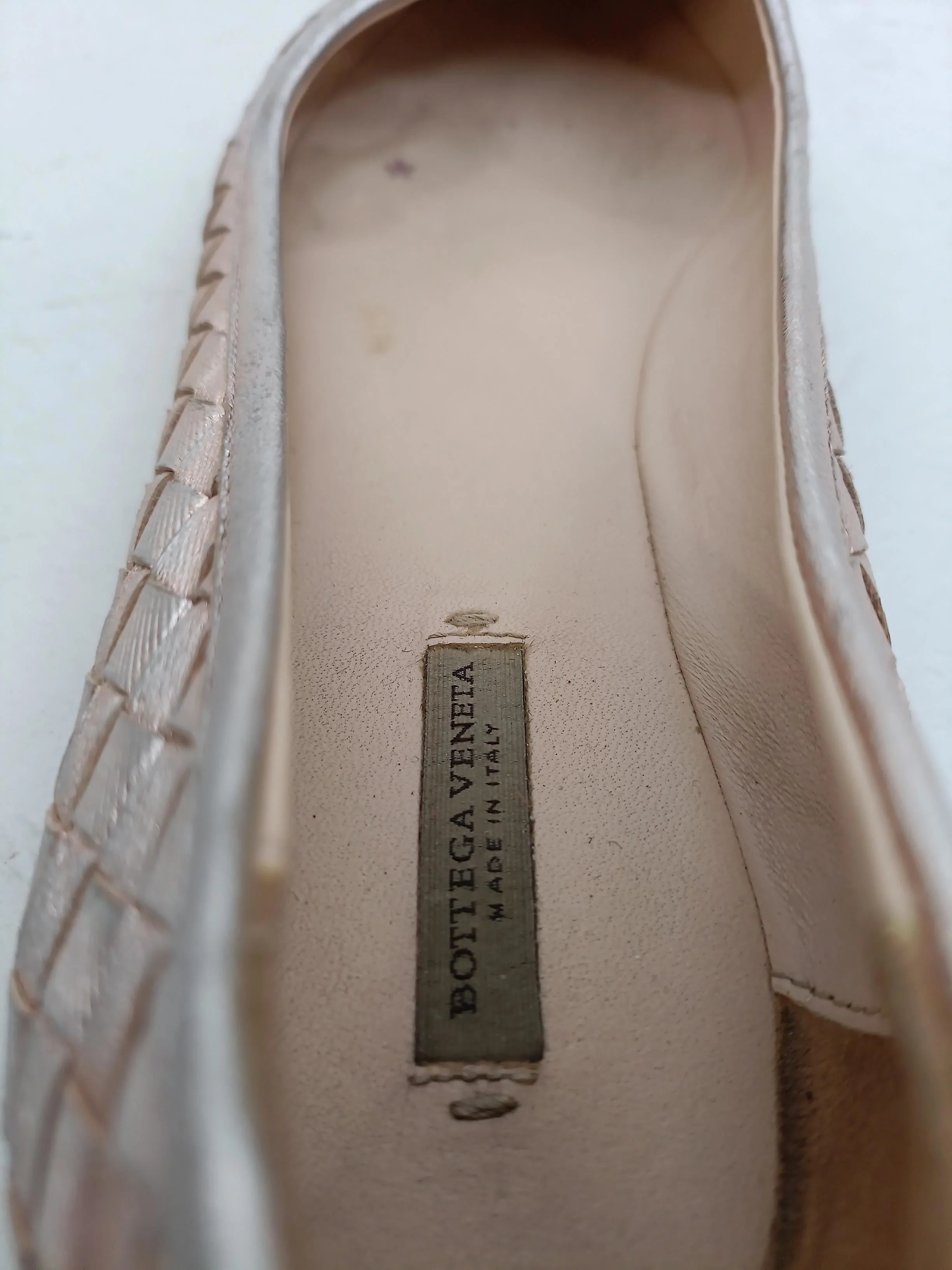 Bottega Veneta Women's Flat Shoes UK 3.5 Gold 100% Leather Ballet - Image 6