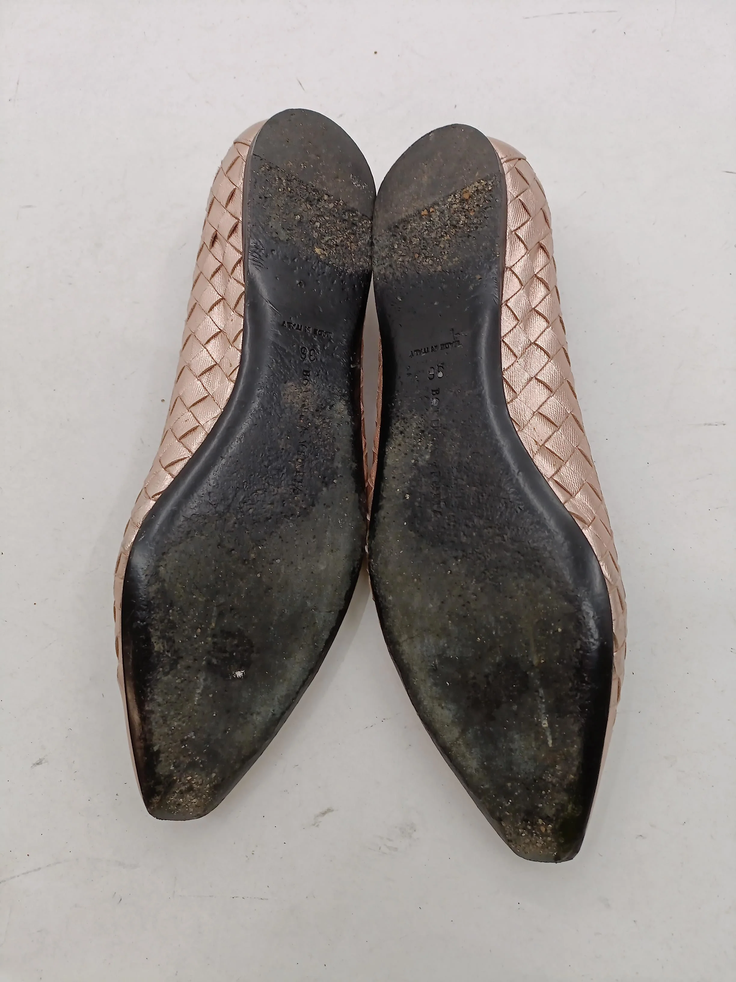 Bottega Veneta Women's Flat Shoes UK 3.5 Gold 100% Leather Ballet - Image 7