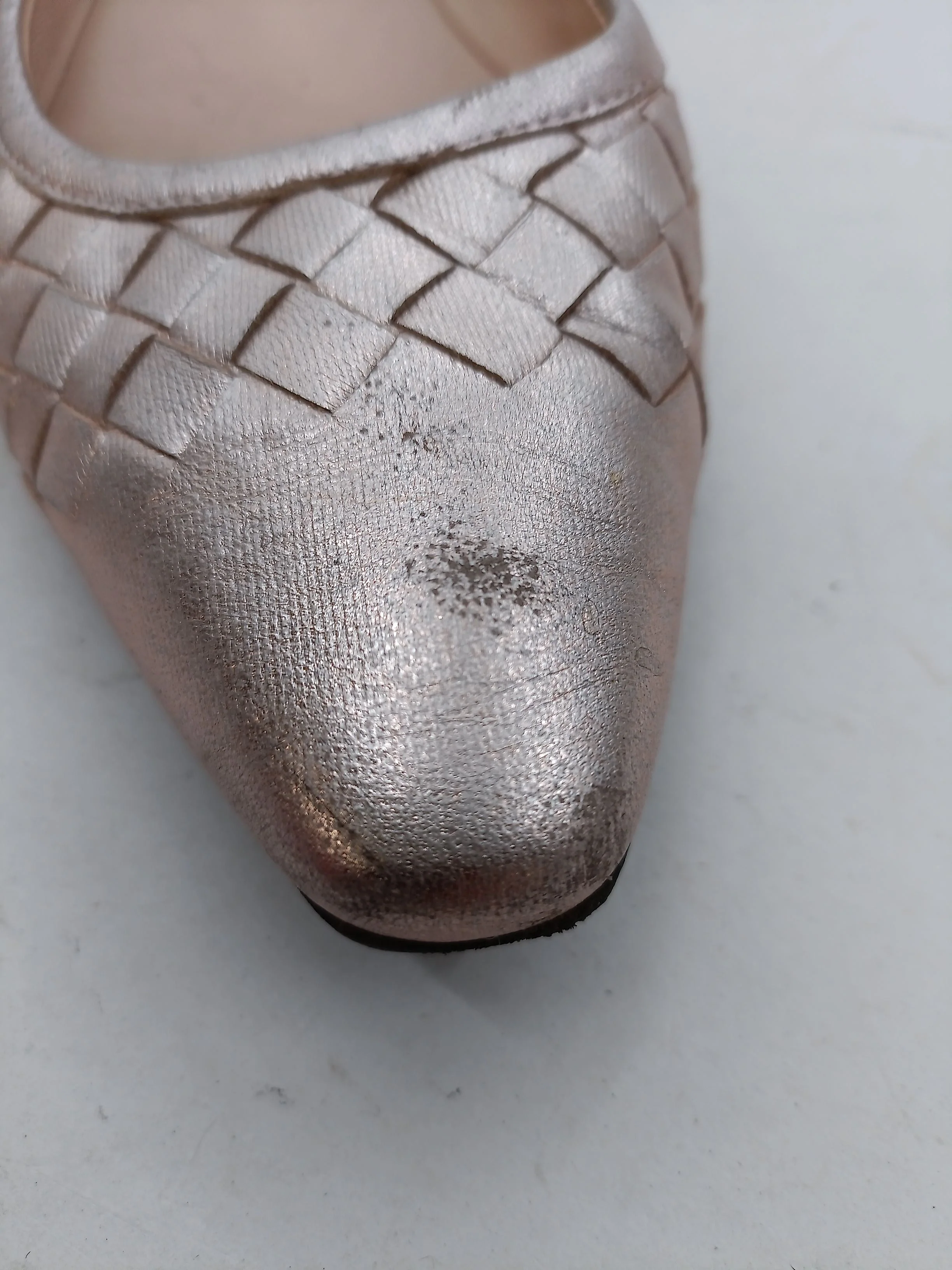 Bottega Veneta Women's Flat Shoes UK 3.5 Gold 100% Leather Ballet - Image 9