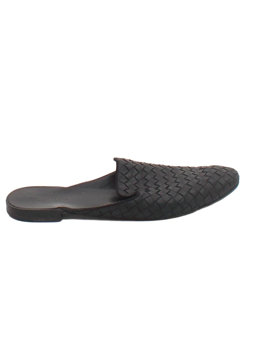 Bottega Veneta Women's Flat Shoes UK 6 Black 100% Leather Slider