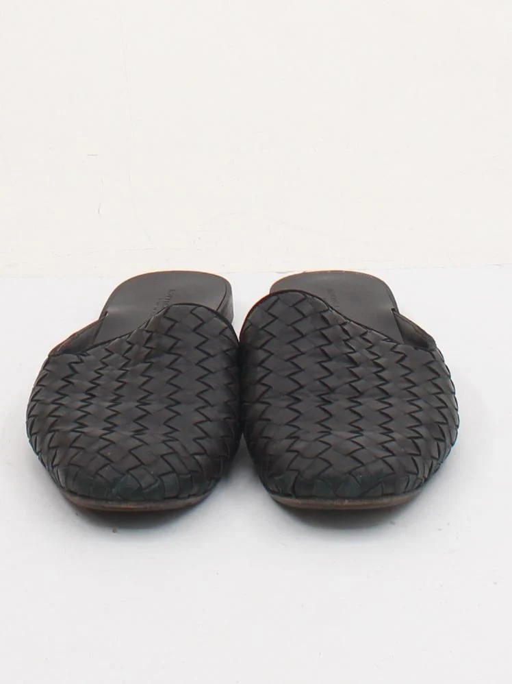 Bottega Veneta Women's Flat Shoes UK 6 Black 100% Leather Slider - Image 2