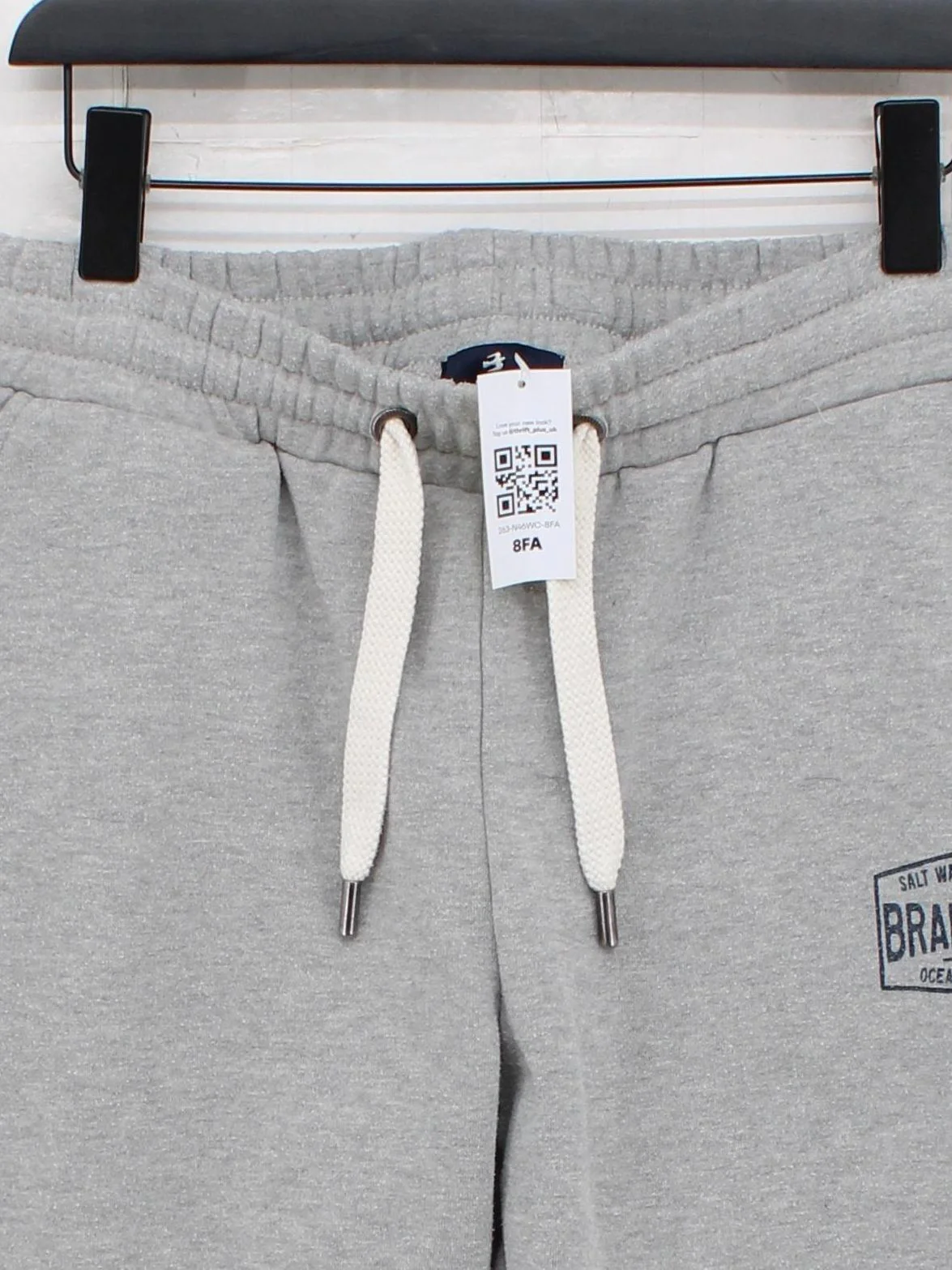 Brakeburn Men's Sports Bottoms W 32 in Grey Cotton with Polyester Sweatpants - Image 3