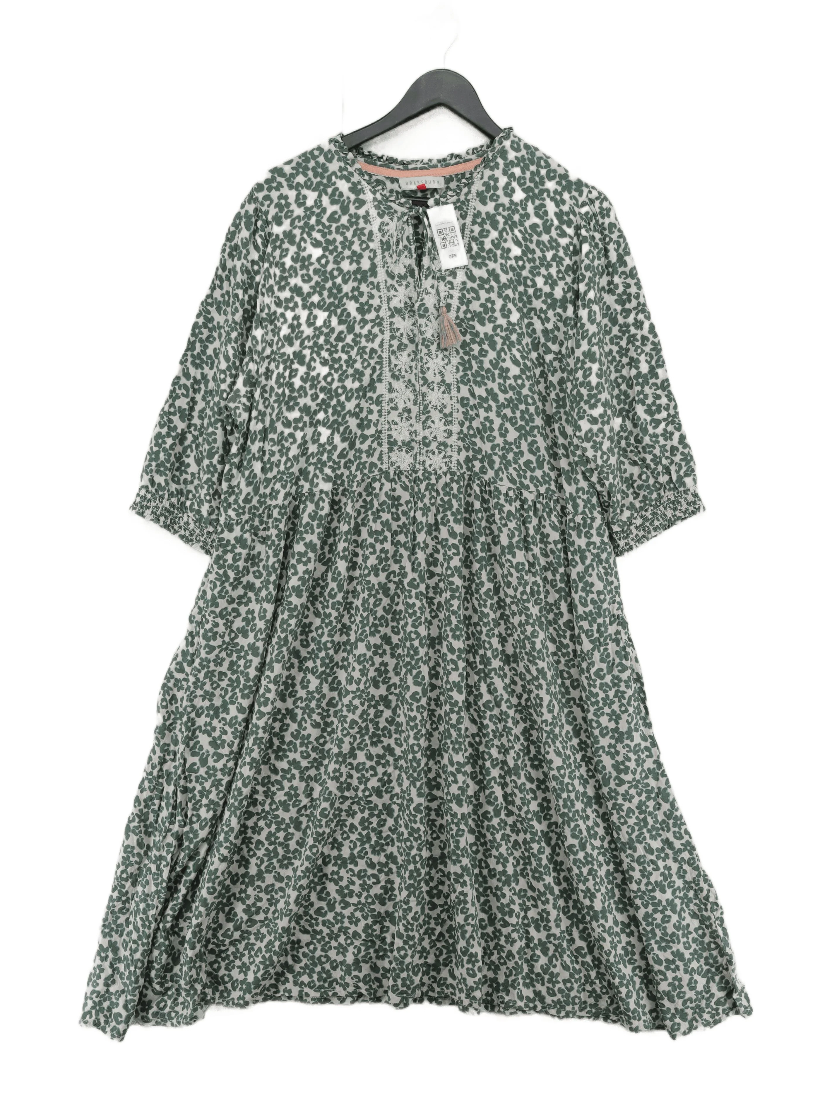 Brakeburn Shirt Midi Dress UK20 in Multi
