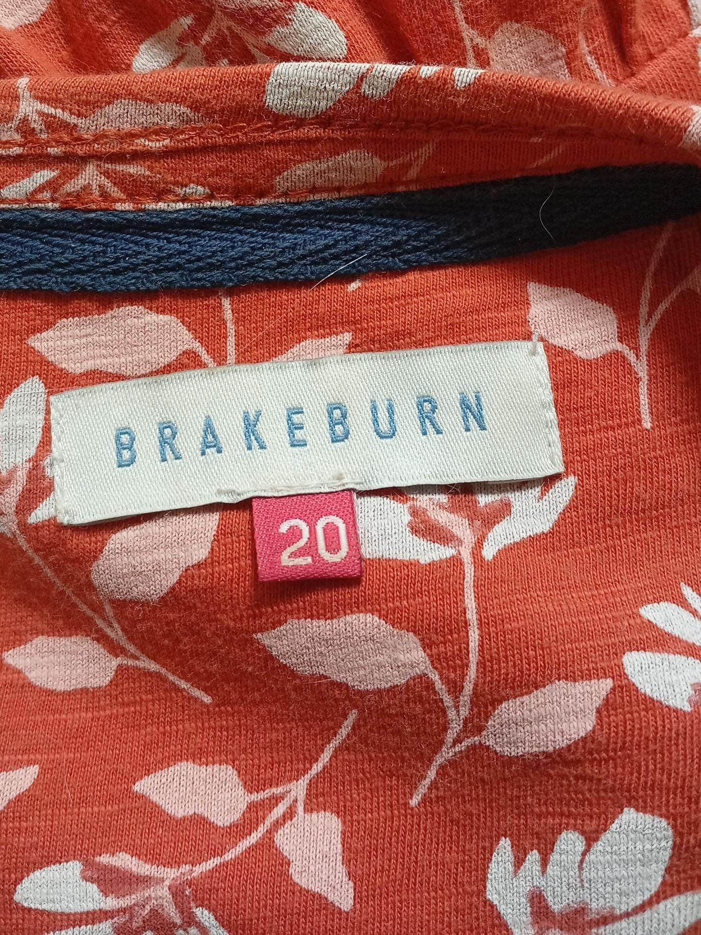 Brakeburn T-Shirt Midi Dress UK20 in Orange - Image 5