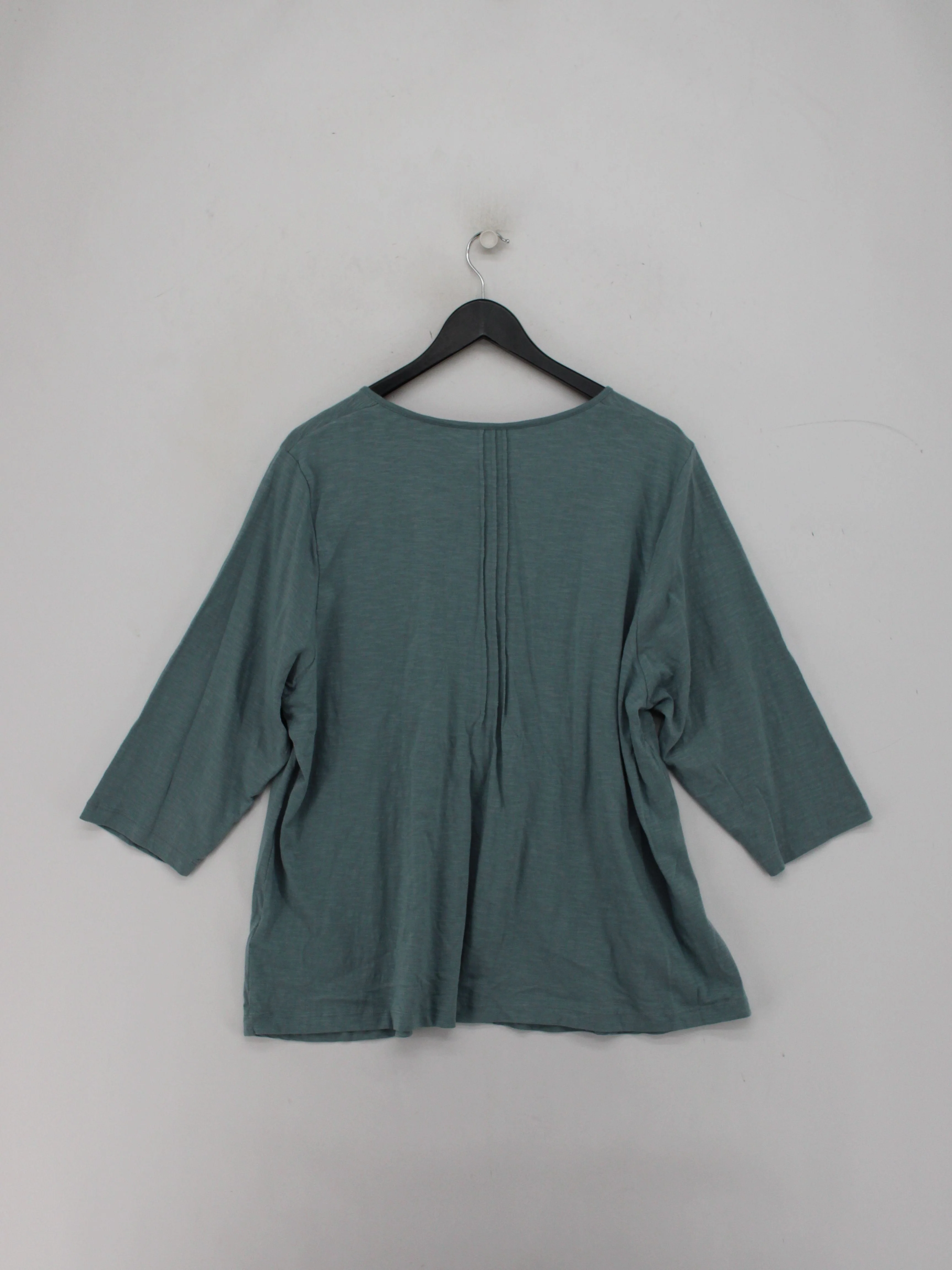 Brakeburn Women's Top UK 18 Blue 100% Cotton 3/4 Sleeve Round Neck Tunic - Image 2