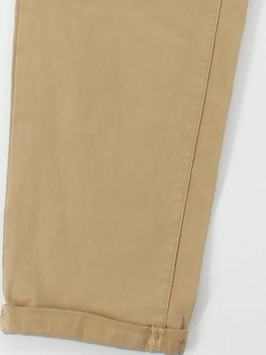 Brakeburn Women's Trousers UK 14 Tan Cotton with Elastane Tapered Cropped - Image 4