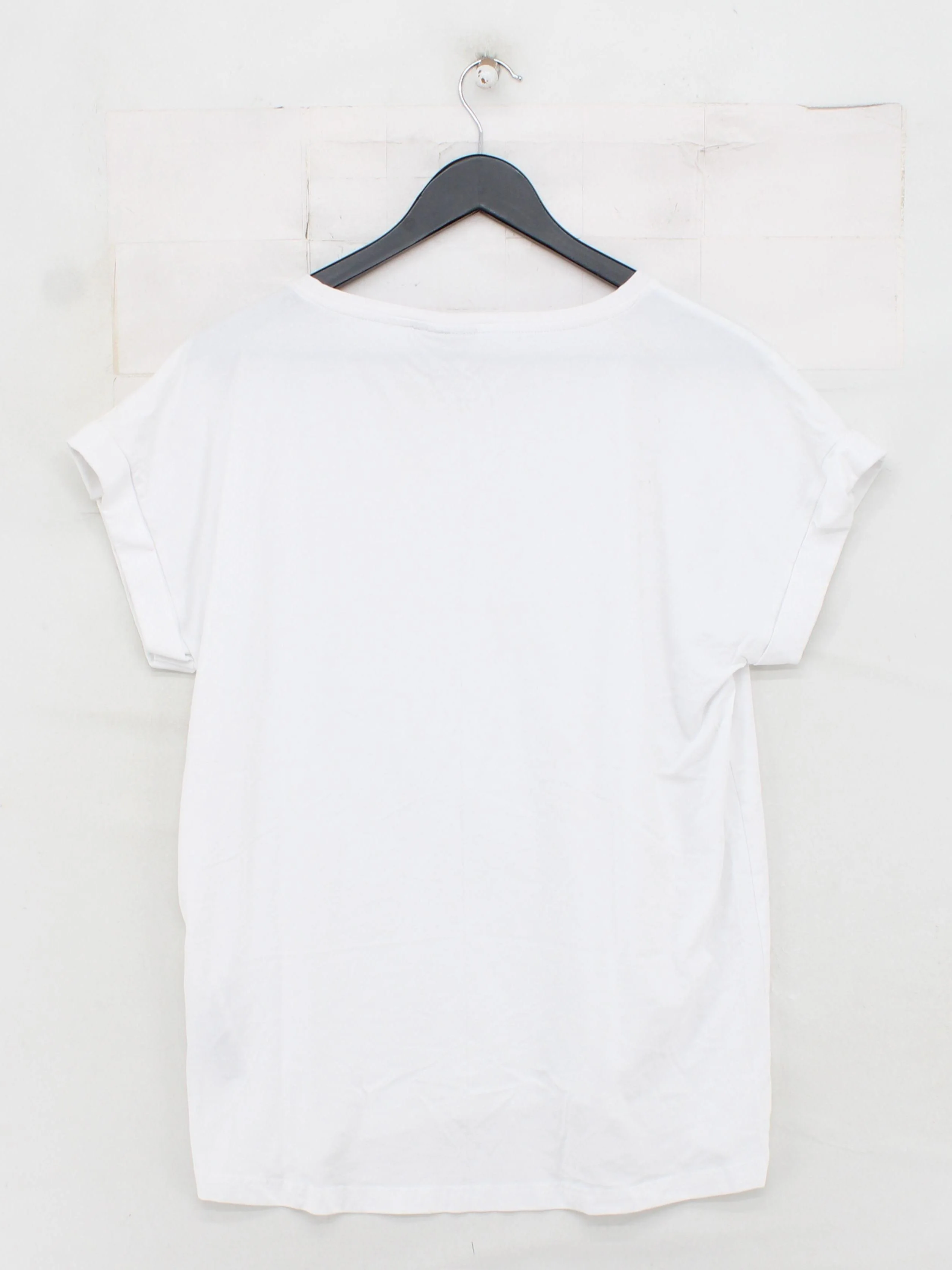 Brandtex Women's T-Shirt L White Cotton with Lyocell Modal, Elastane Basic - Image 2
