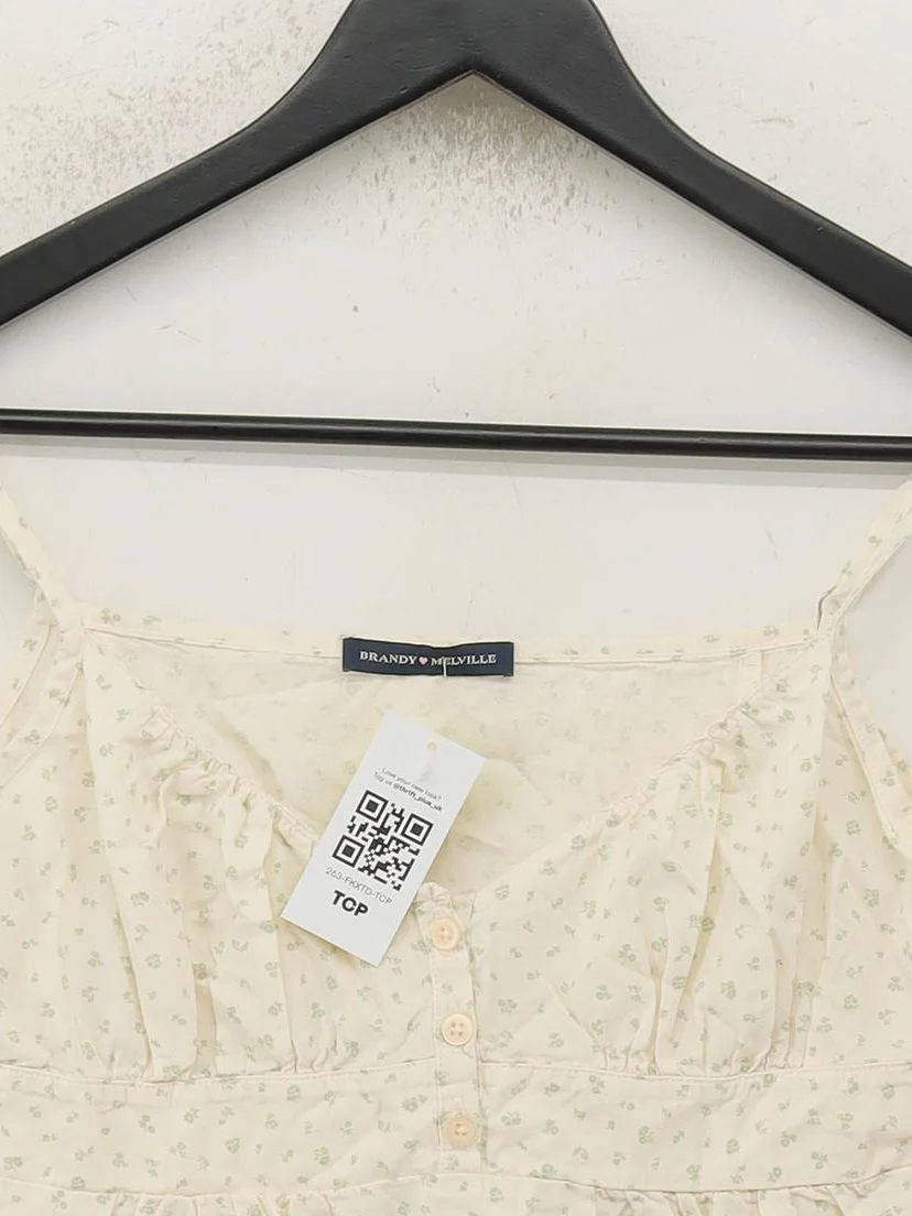 Brandy Melville Slip Mini Dress UK2 in Cream - Image 3