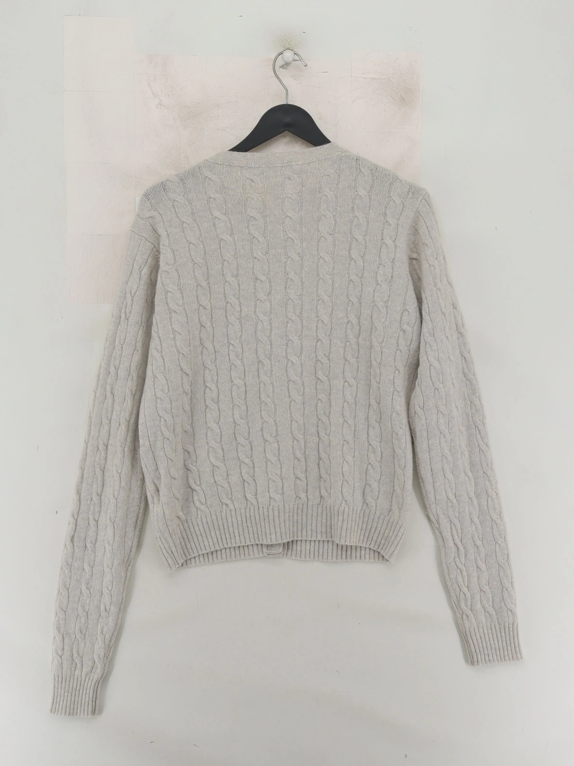 Brandy Melville Women's Cardigan Cream Wool with Polyamide Round Neck Cardigan - Image 2
