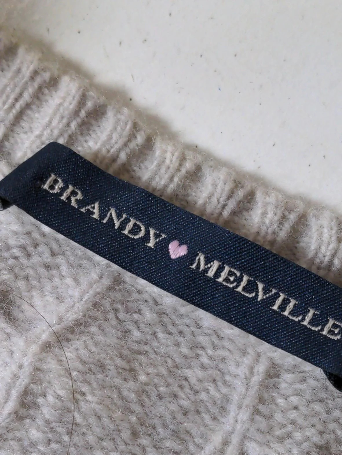 Brandy Melville Women's Cardigan Cream Wool with Polyamide Round Neck Cardigan - Image 5