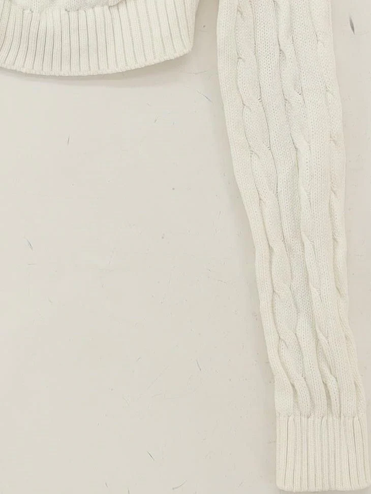 Brandy Melville Women's Cardigan S White 100% Other V-Neck Cardigan - Image 4