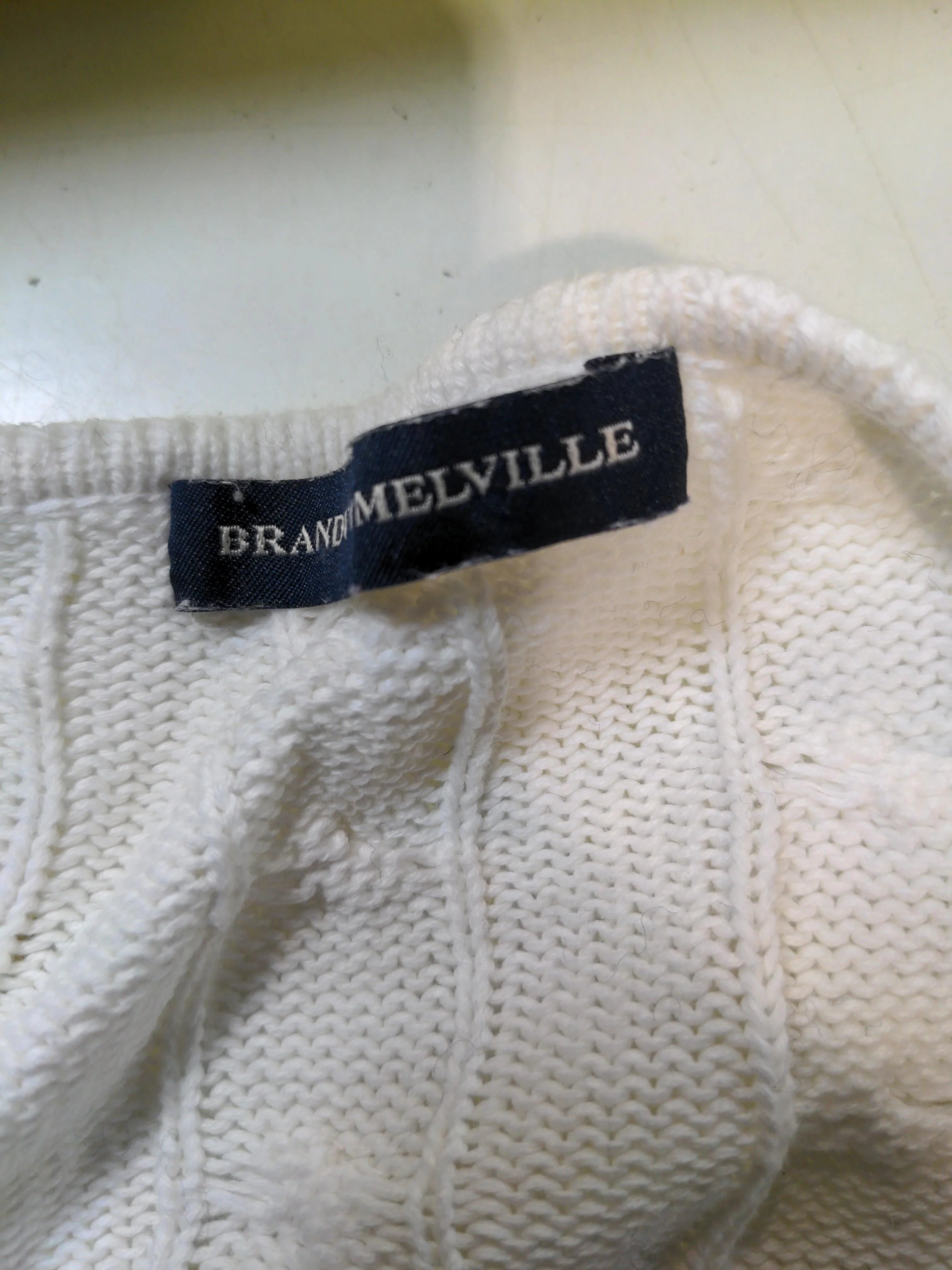 Brandy Melville Women's Cardigan S White 100% Other V-Neck Cardigan - Image 5