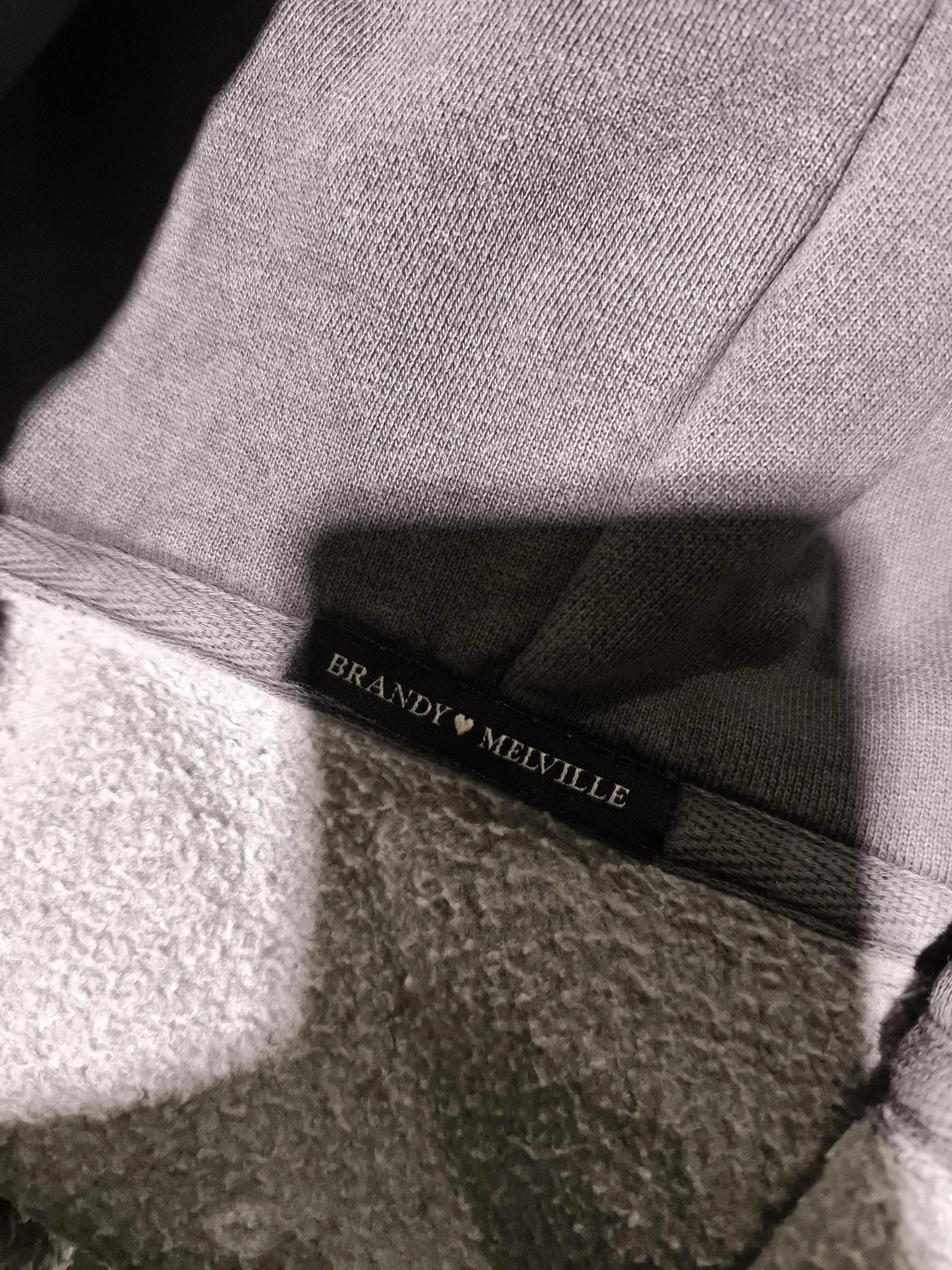 Brandy Melville Women's Hoodie UK 10 Grey Cotton with Polyester Pullover - Image 6